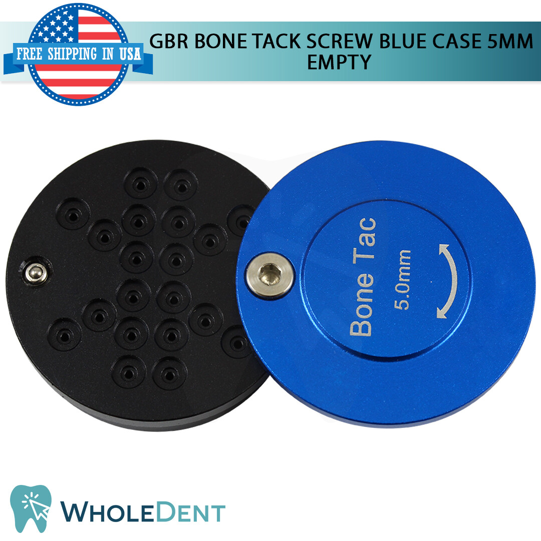 GBR Bon Tack Screw 5mm Pin Blue Empty Case Membrane Fixation Dental Im plant Tac