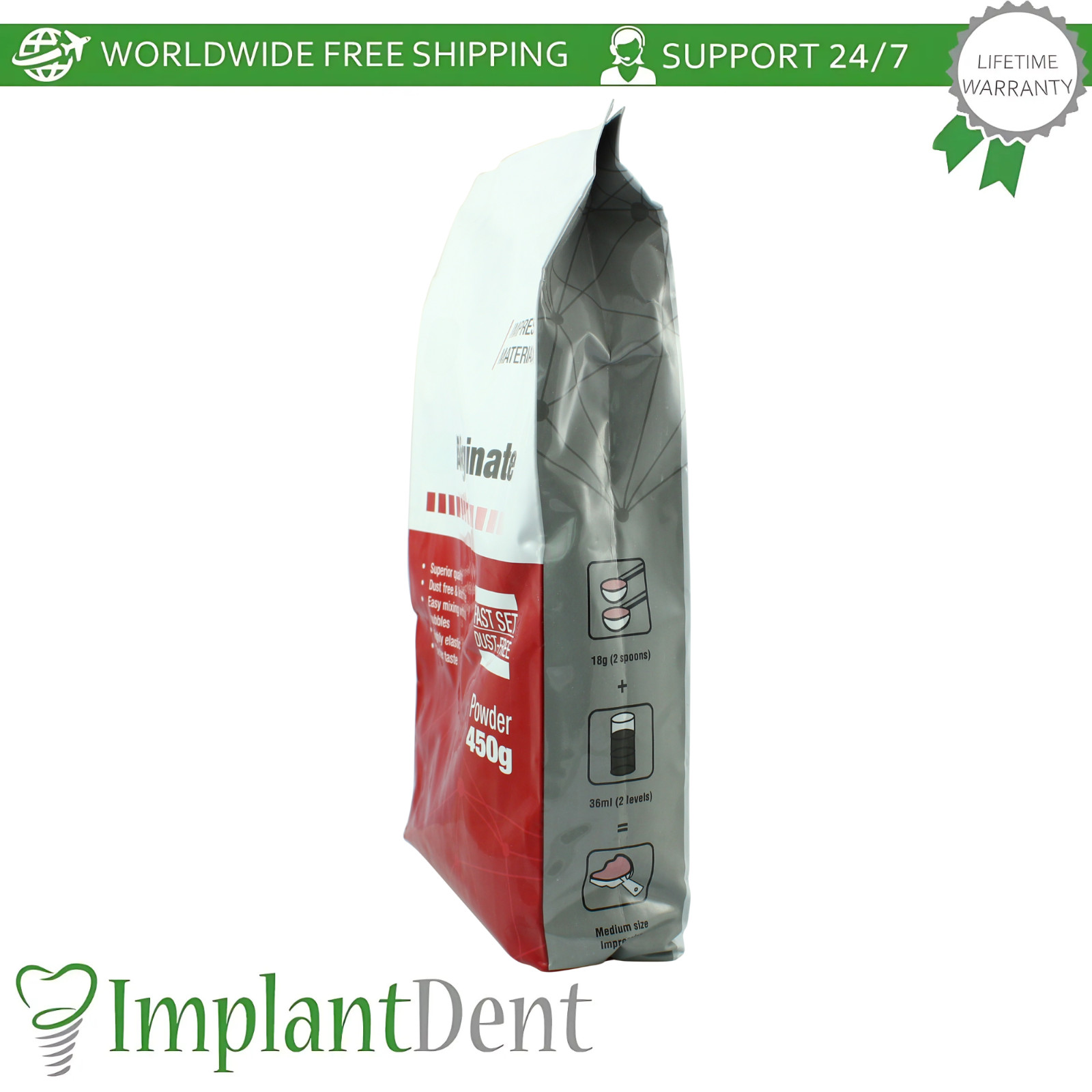 Ultra-Fine Dental AIginate Material Fast Set 450g Powder Restorative Dentistry