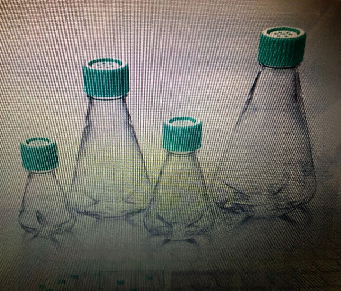 1000ml Erlenmeyer Flasks, PC, Baffled, Non-treated, Vent Cap, sterilized,24/CS