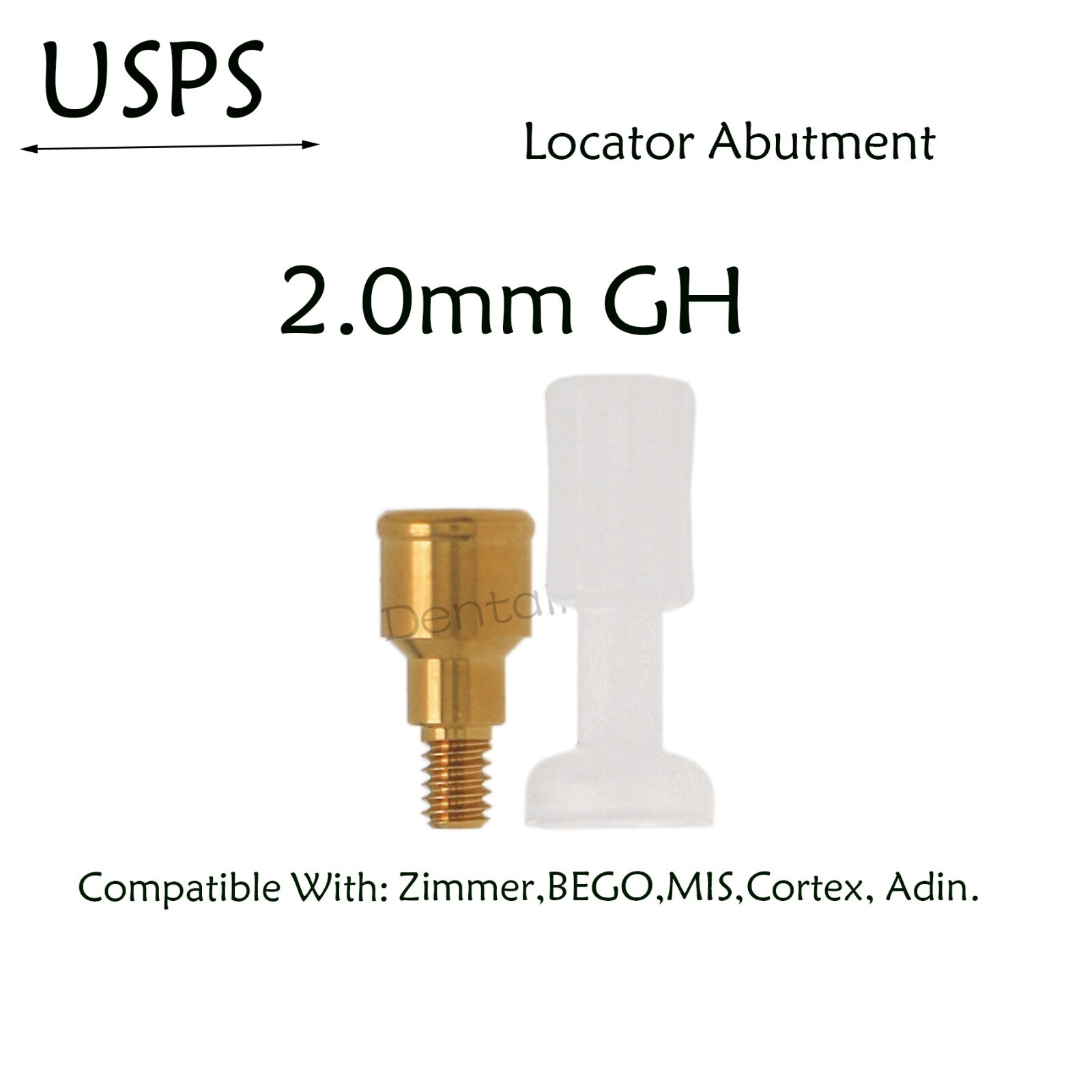 US Implant Overdenture Locator Abutment For Zimmer BEGO MIS Cortex Adin 2.0mm GH