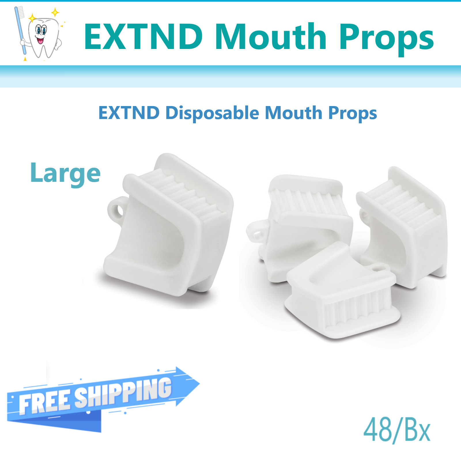 Dental Ortho Piercing Disposable Mouth Props Bite Blocks 48 pcs ( Child Medium)