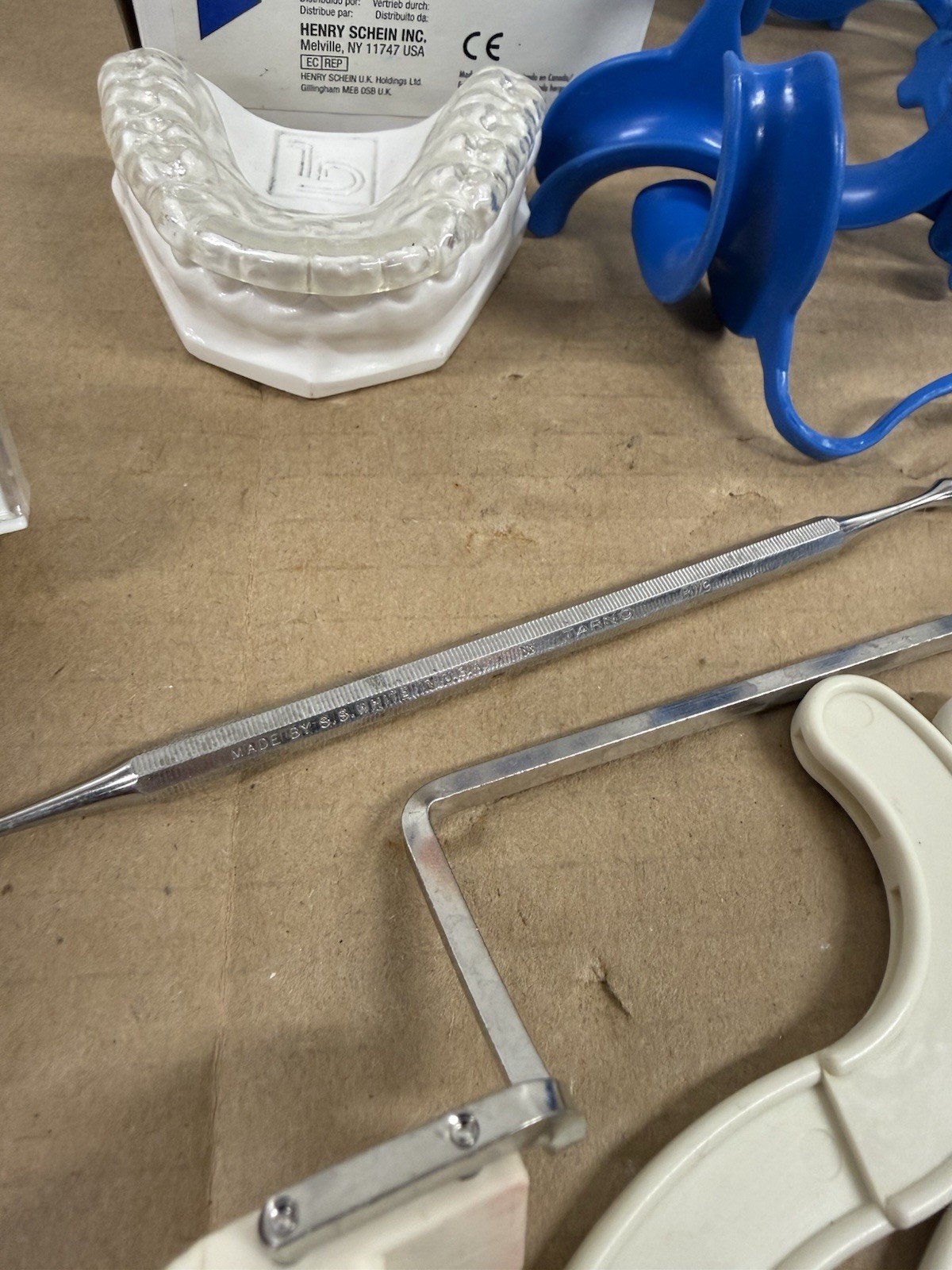 Dental Training & X-Ray Holder Lot Bitewing Arms Film Tabs Models Henry Schein