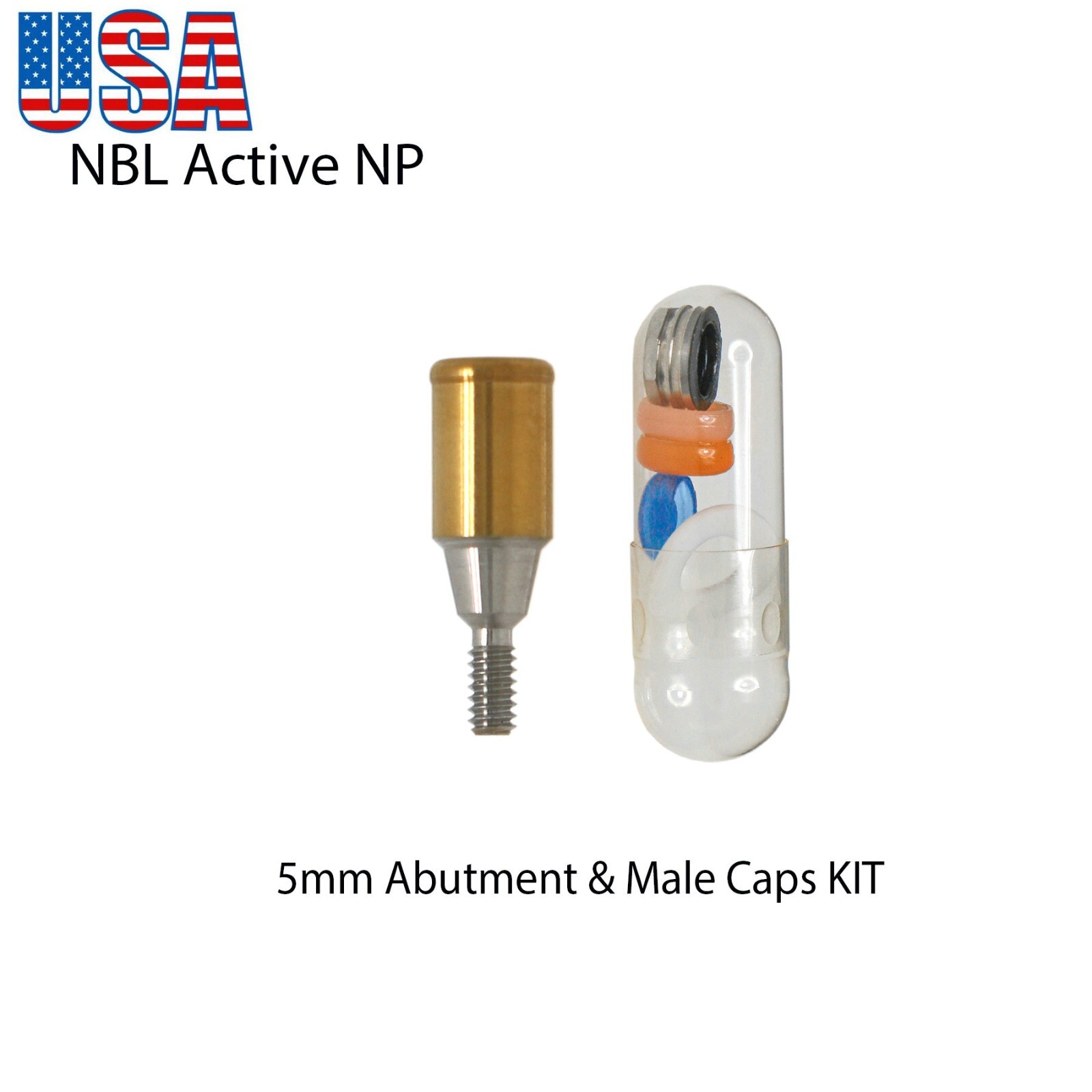 US Locator Abutments fits NOBEL Biocare Nobel Active Conical NP/RP GH=1.0-5.0mm