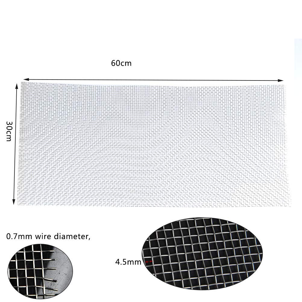304 Stainless Steel Woven Wire Mesh 5 Mesh 11.75×23.5″ Security Screen
