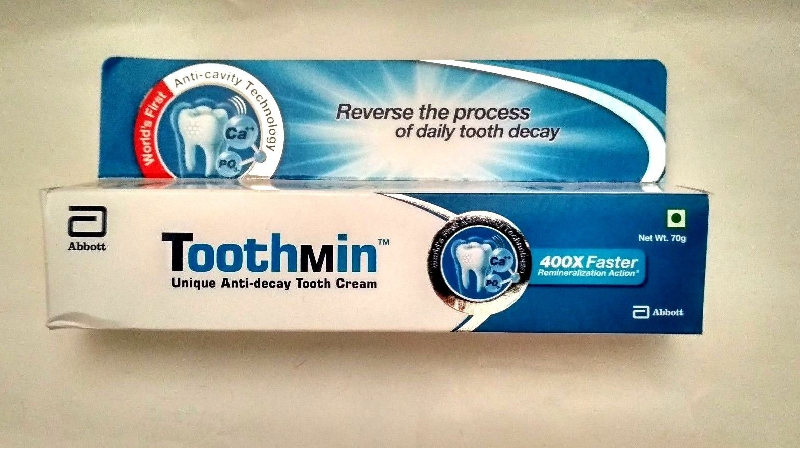 5 X TOOTHMIN UNIQUE ANTI-DECAY TOOTH CREAM BY (Abbott) 70 GMS.each FREE SHIPPING