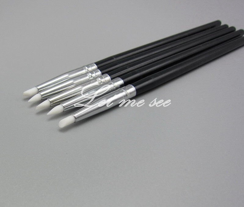 Dental Composite Resin Veneer Cement Porcelain Brushes Silicone Brush Pen White