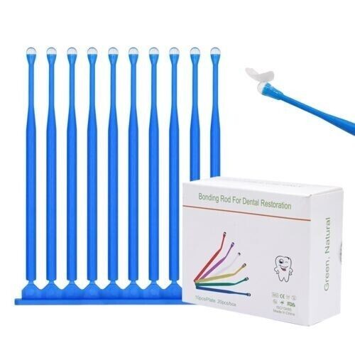 200pc Dental Bonding Stick Rod Restoration Veneer Crown Applicator Adhesive Tip