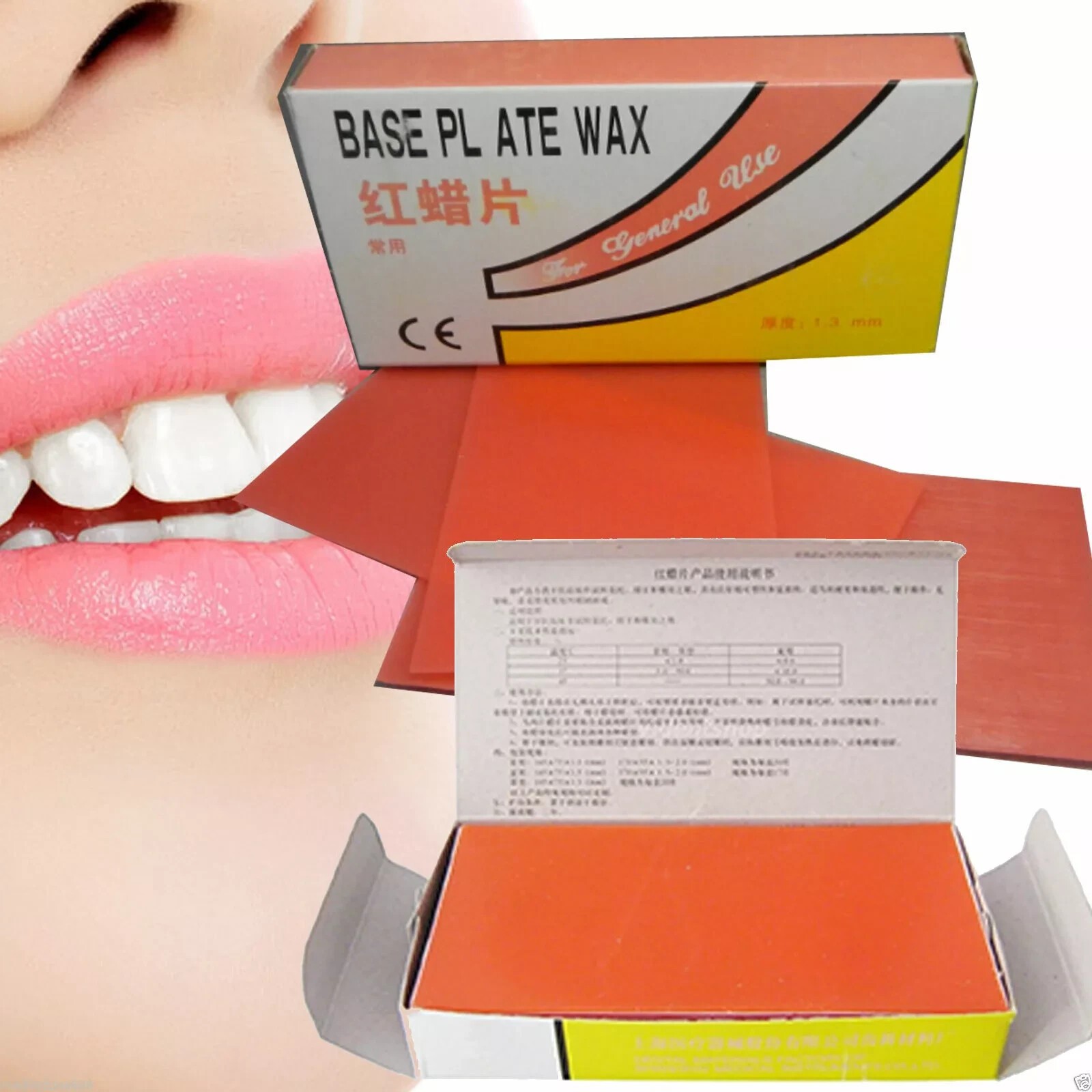 10 Box Dental 1.3mm Base Plate Red Utility Wax Red Modeling Supplies Equipment