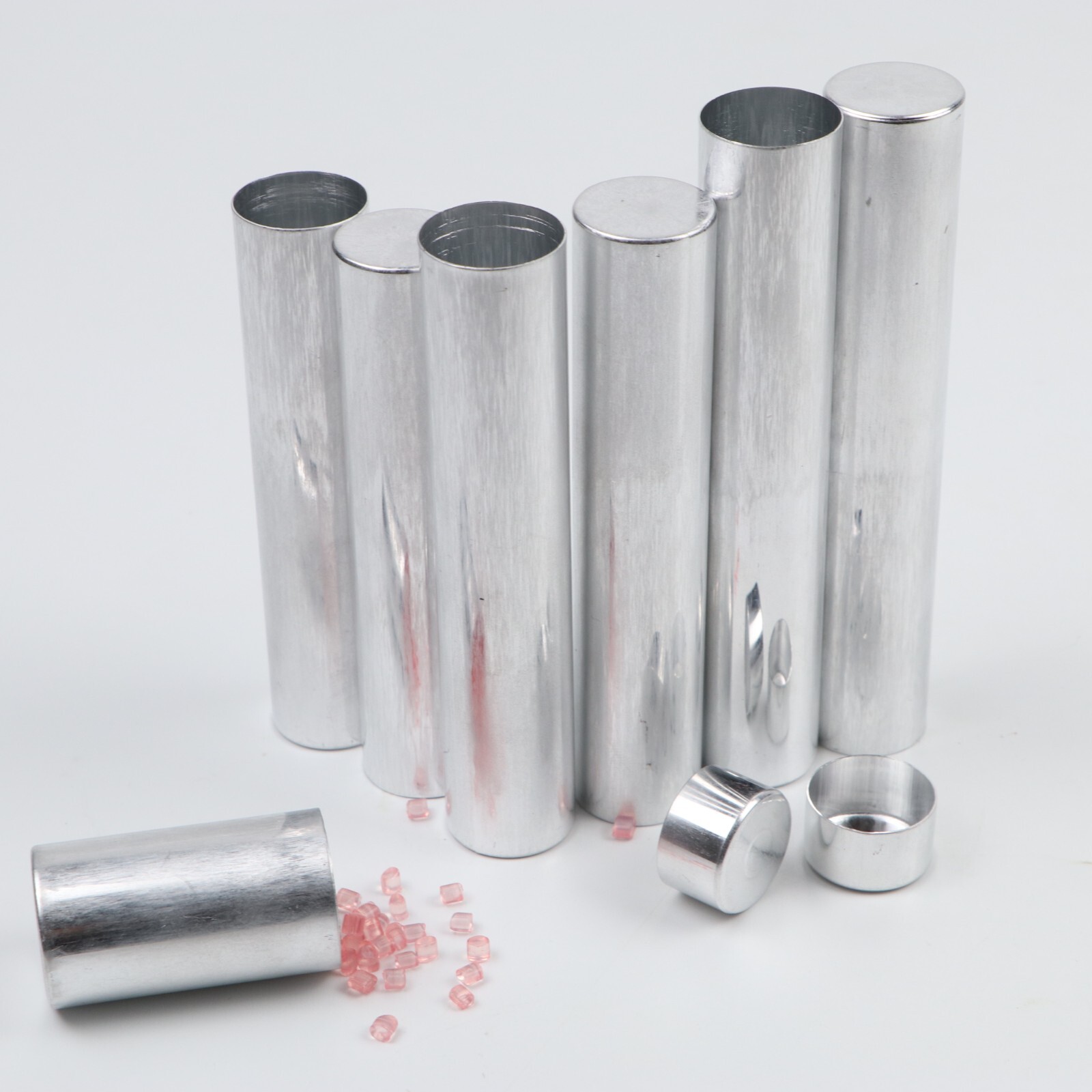 100pcs Dental Lab Empty Aluminium Cartridge for Flexible Partial Material OD22mm