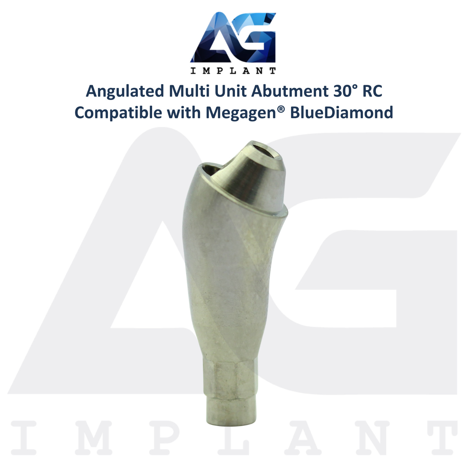10 Angled 30° Multi Unit Prosthetic RC Int Hex Megagen® BlueDiamond Compatible