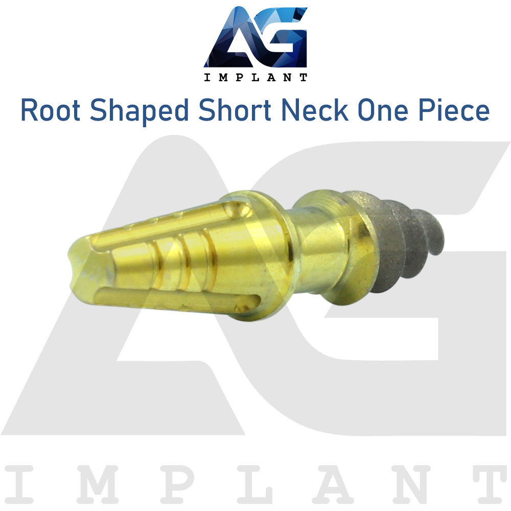 10 Root Shaped Short Neck One Piece Fixture System Titanium RBM surface