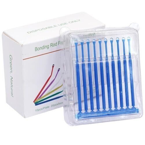 200pc Dental Bonding Stick Rod Restoration Veneer Crown Applicator Adhesive Tip