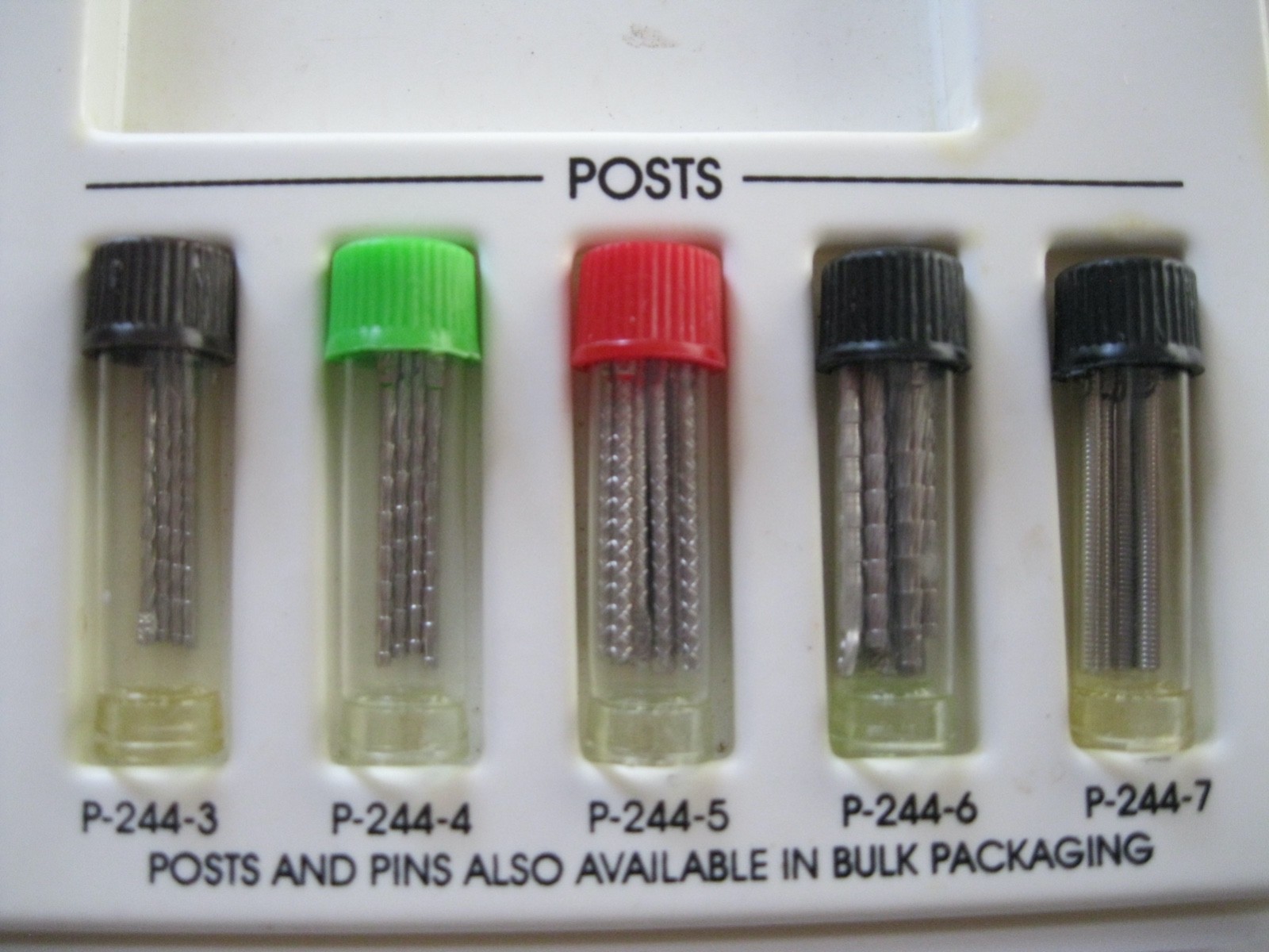 Dental Set of Posts and Drills Stainless Steel in Box, Pre-Owned