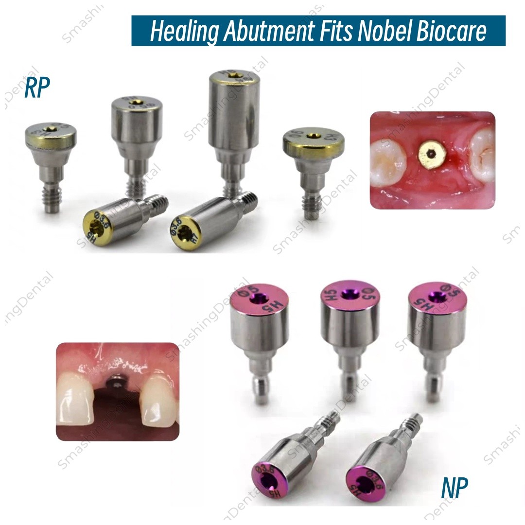 Nobel Healing Cap Abutment Dental RP NP Compatible Nobel Active ∅3.6/5.0/6.0