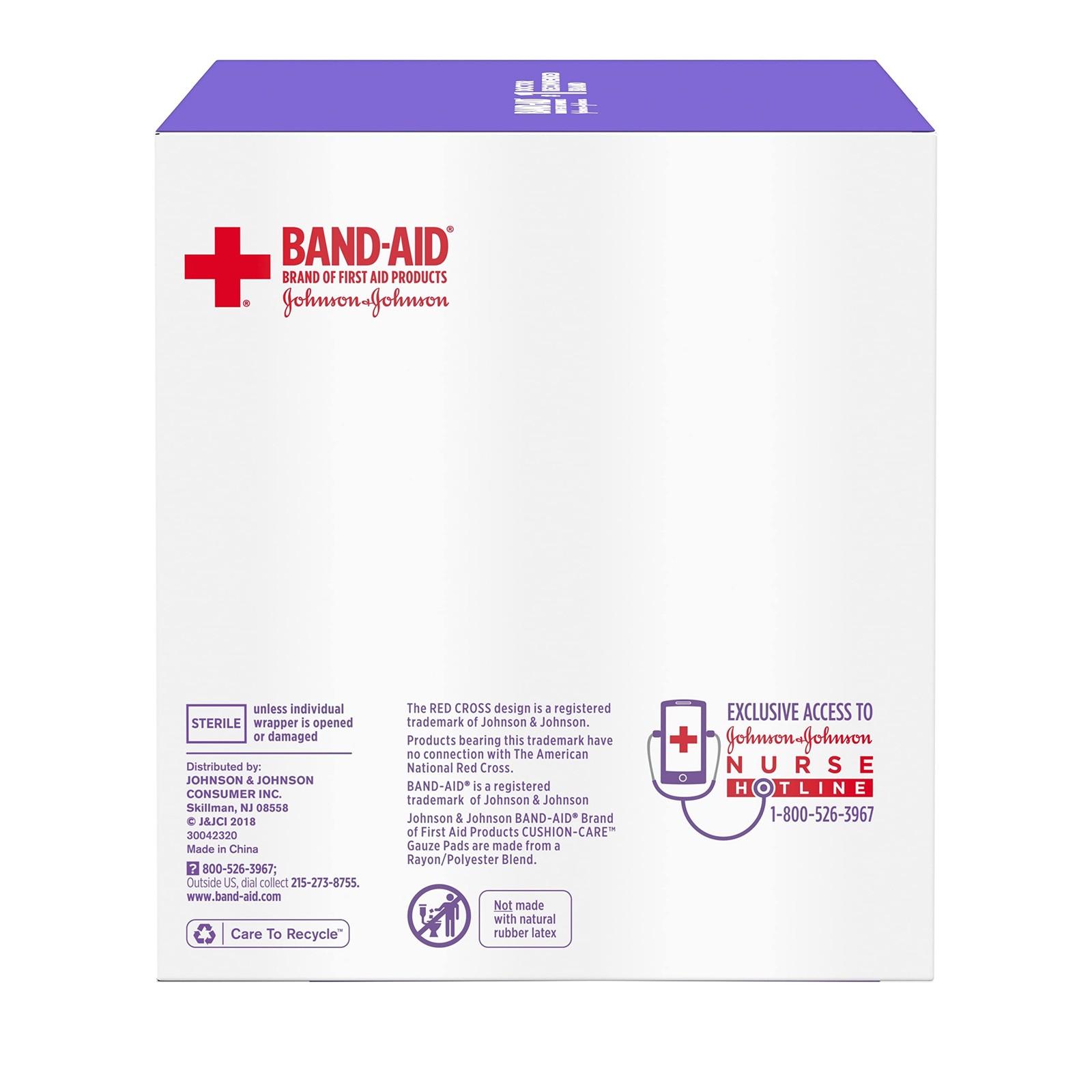 BAND-AID Brand Absorbent Cushion Care Sterile Square 4×4 Inch (Pack of 25)
