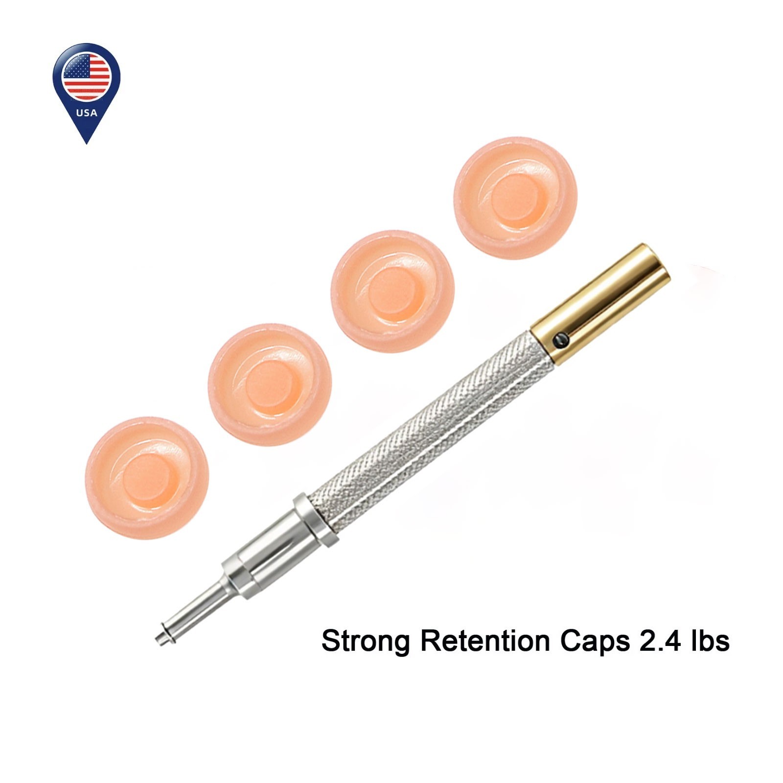 US 3-in-1 Locator Tool with 5Pcs Overdenture Retention Caps Set