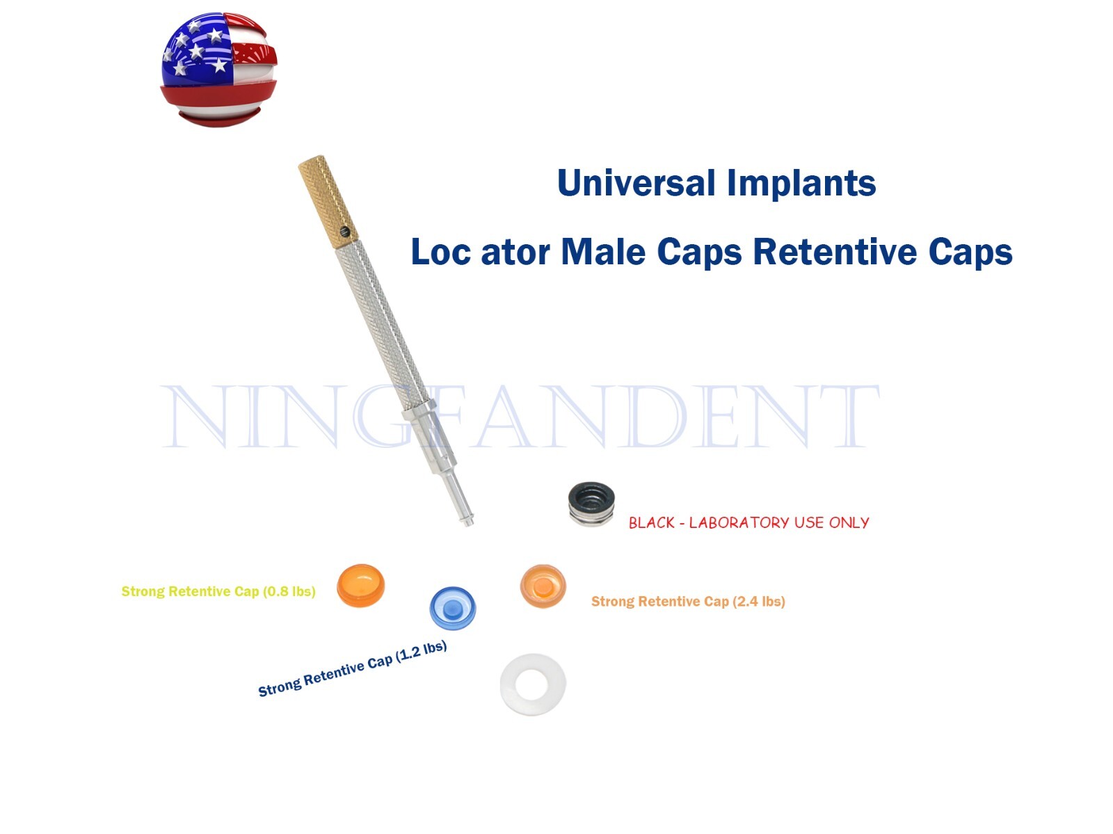 US Universal Dental Attachment Retentive Caps Insertion Extraction Tool