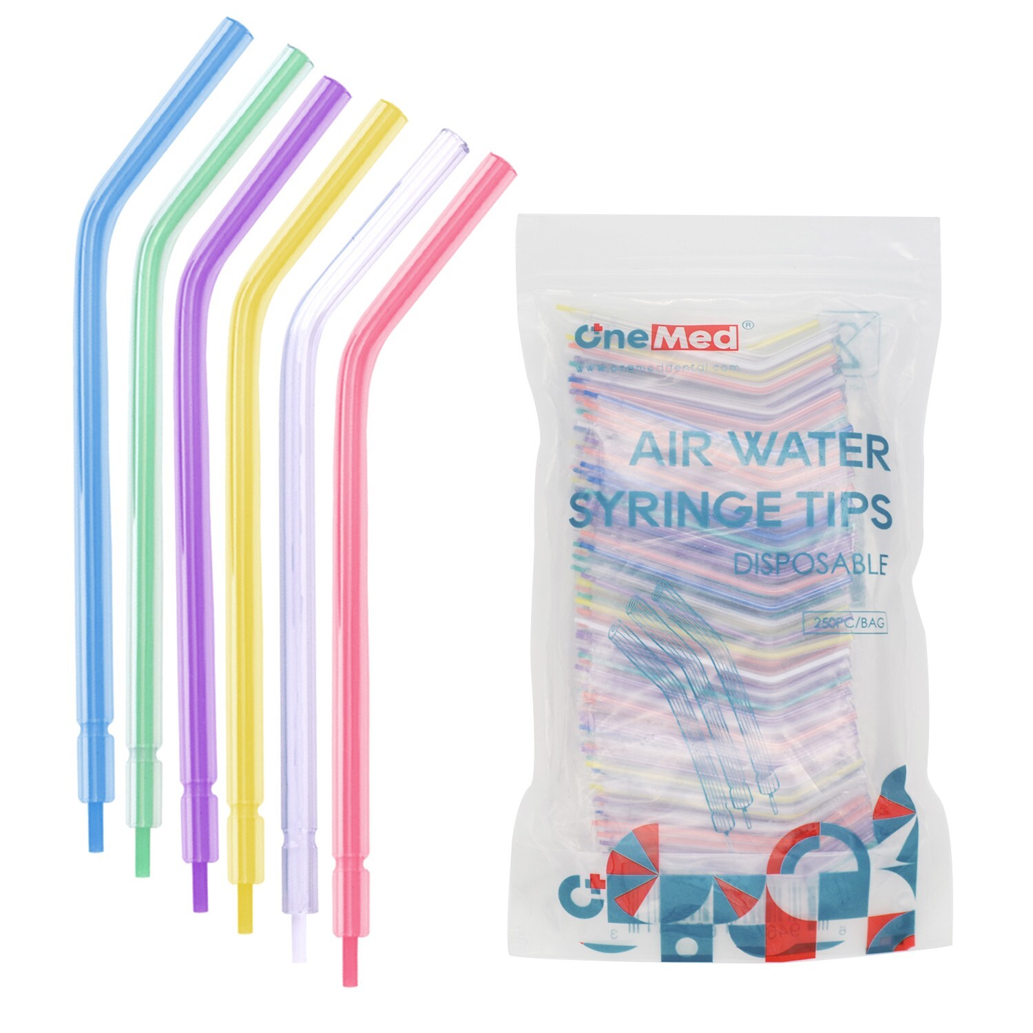 1000 Dental Disposable 3 way Air Water Syringe Tips- Spray Tips Triple Nozzles