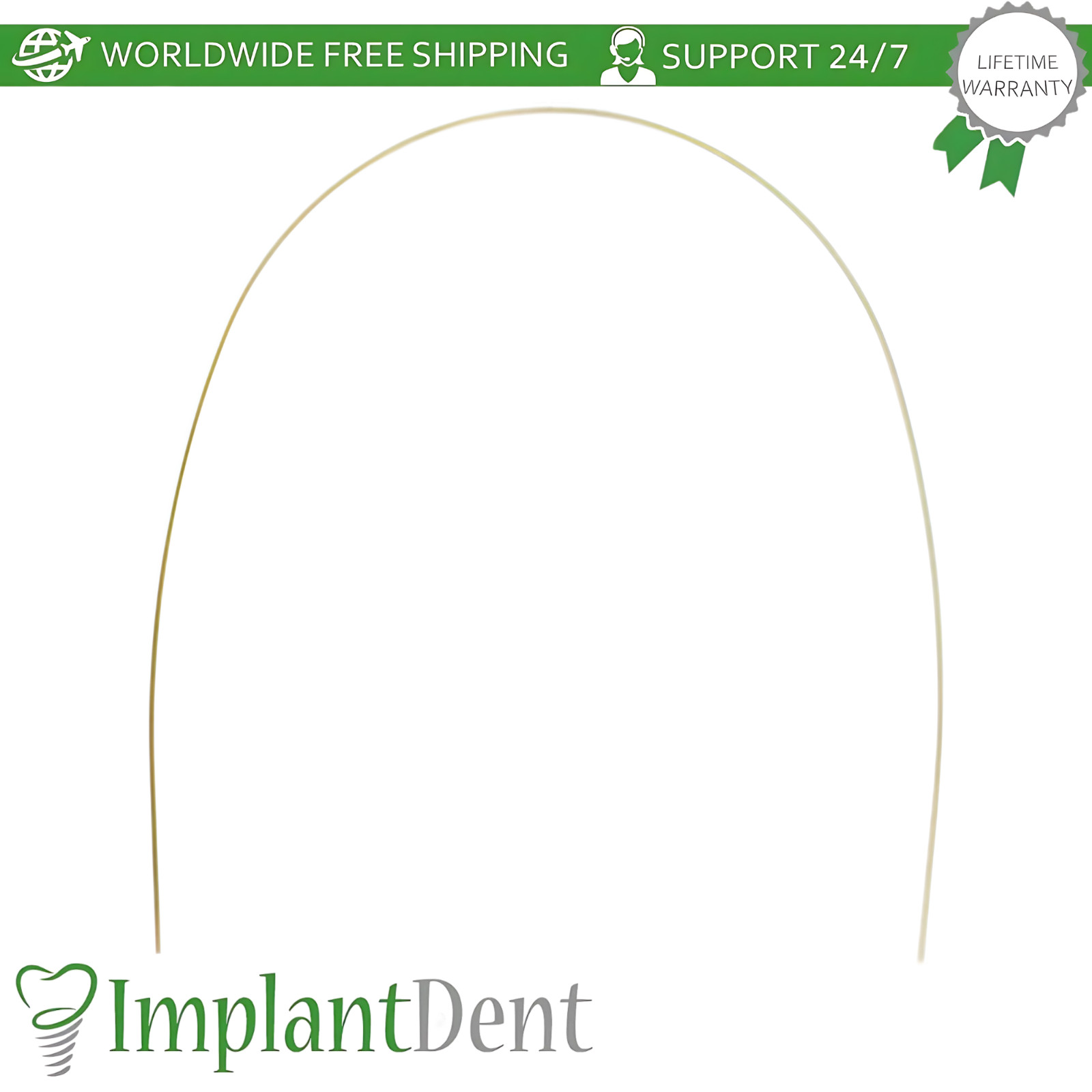 NiTi Superelastic Aesthetic White Rectangular Upper Wire Coated Dental Alignment