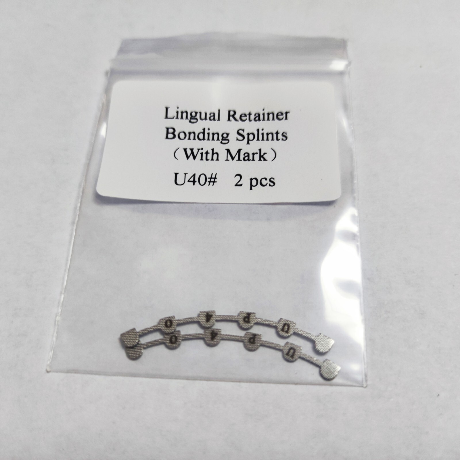10 Packs 20Pcs Orthodontics Lingual Retainer U40 Mesh Base With Mark 2pcs/pack