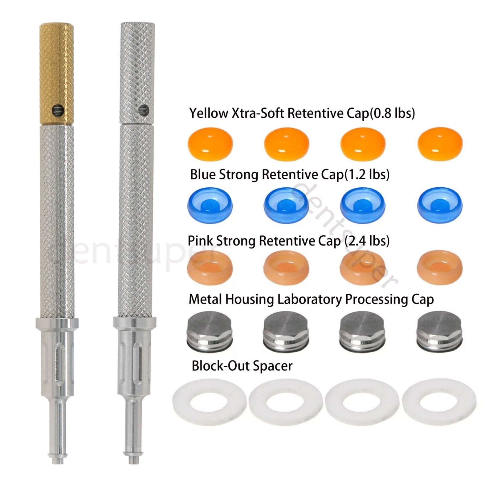 Implant Universal Retention Caps Set Insertion Extraction Tool Remove Core Tool