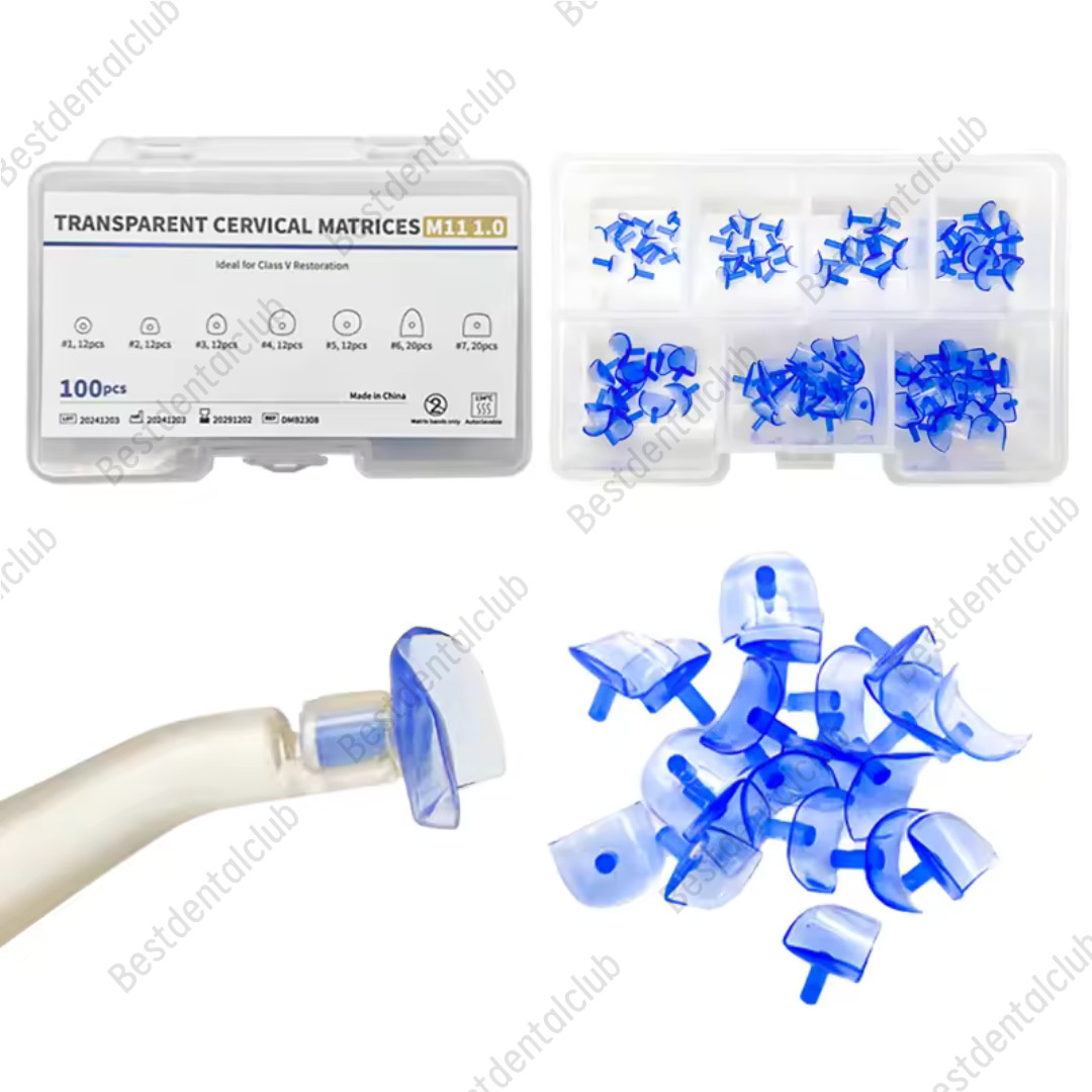 Dental Blue Transparent Cervical Matrices Composite Gingival Retractor Matrix