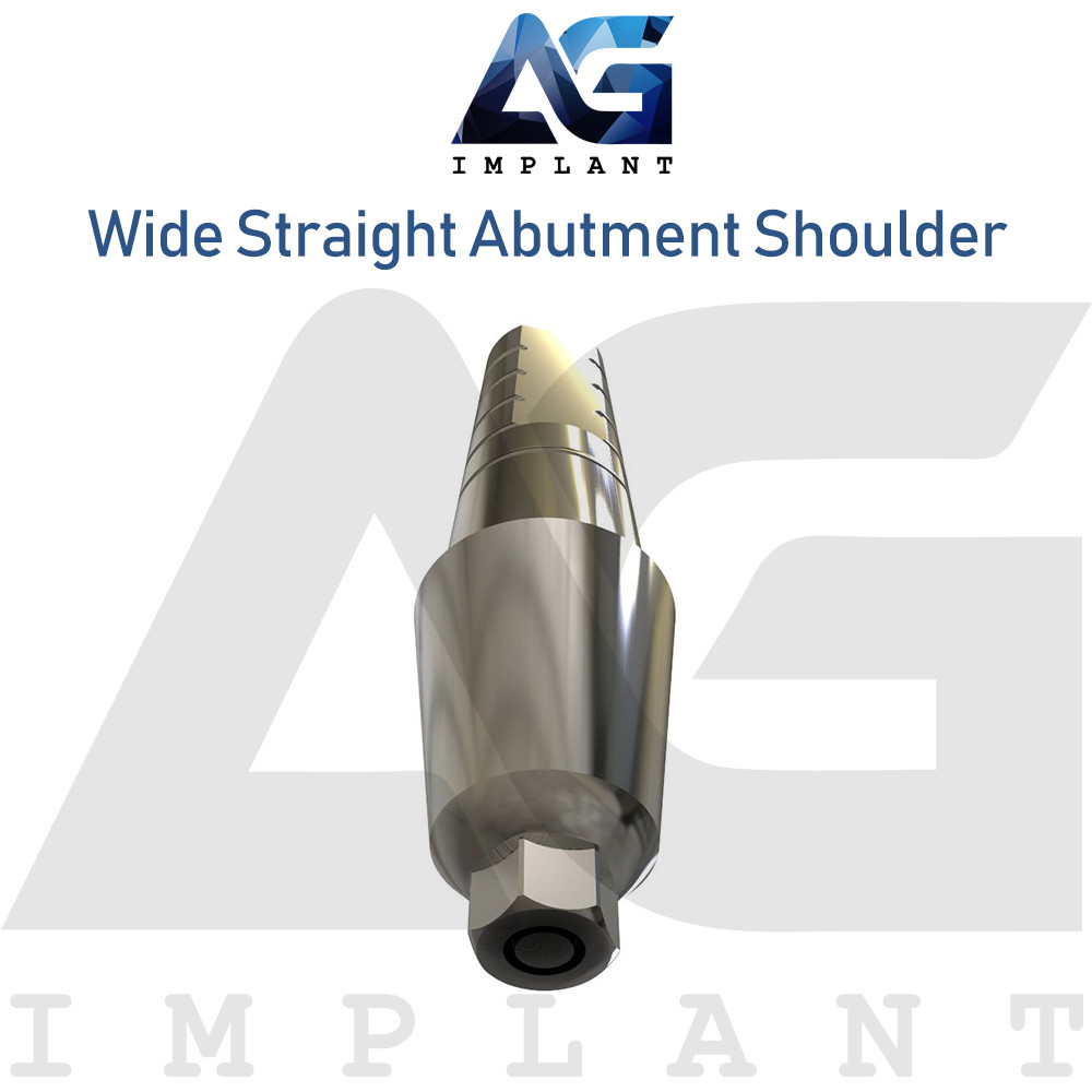 5 Wide Platform Straight With Shoulder Titanium For Hexagon 2.42mm