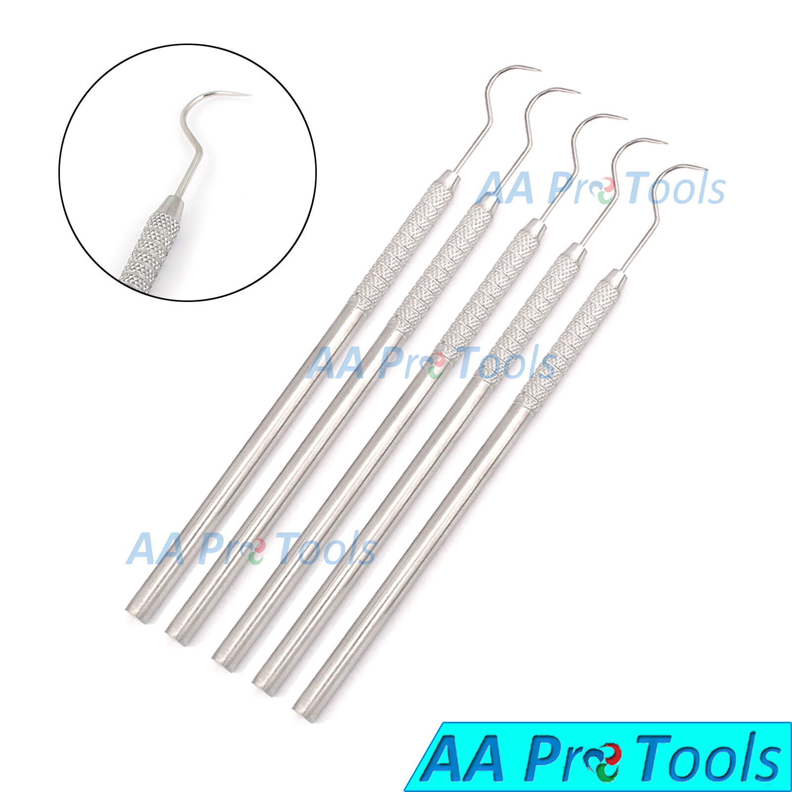 5 Pcs Dental Explorer #23 Single Ended Hook Probe Dental Instruments
