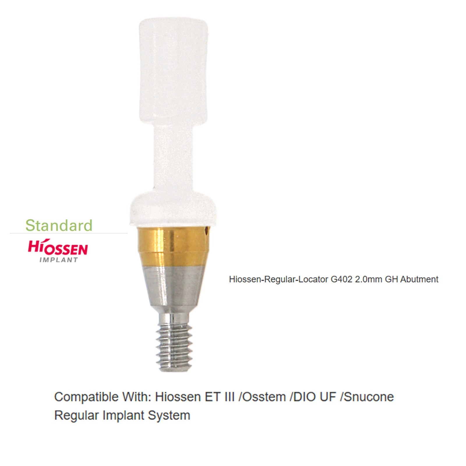 Overdenture Locator Abutment Regular/Mini Hiossen ET Platform Compatible 1-7.0mm