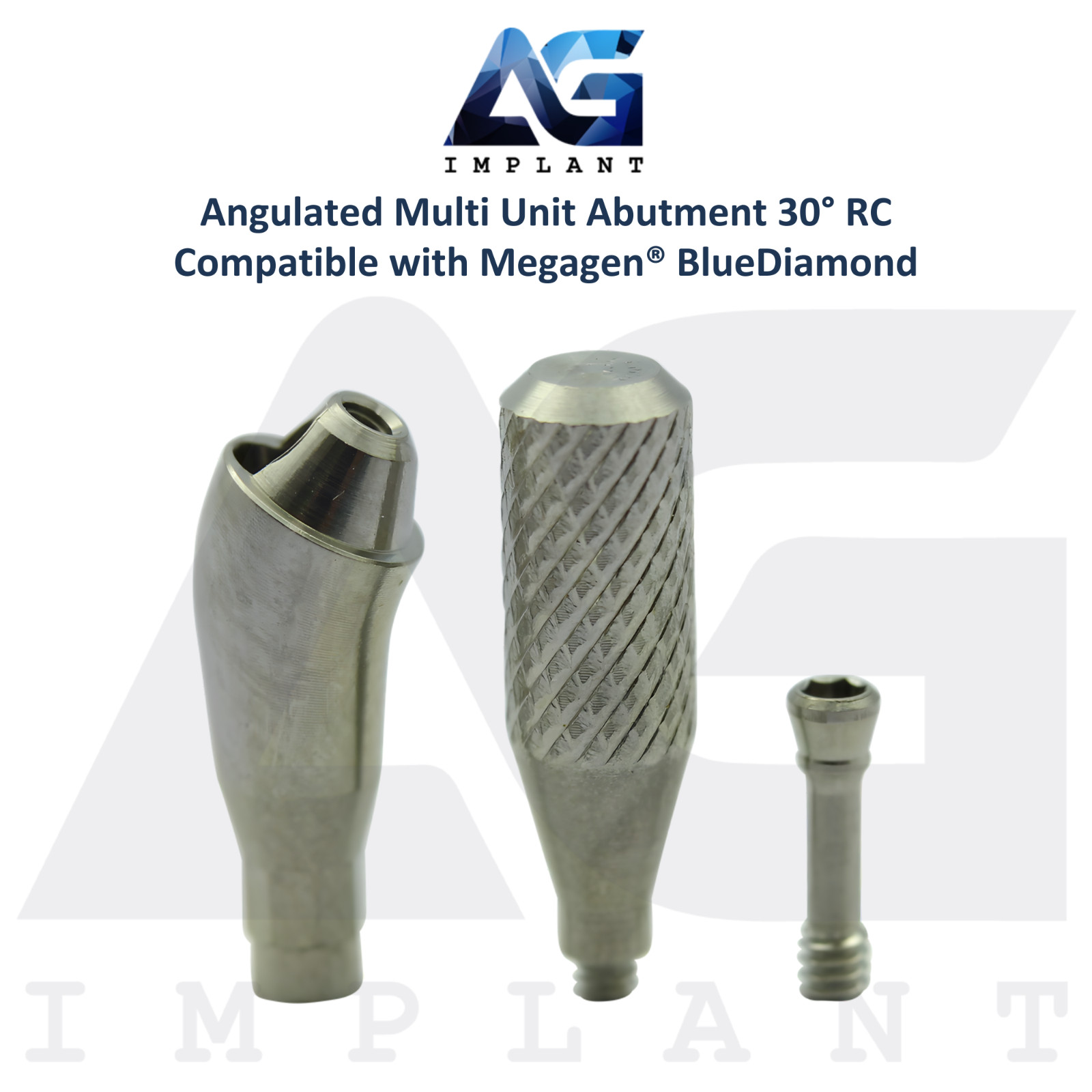 10 Angled 30° Multi Unit Prosthetic RC Int Hex Megagen® BlueDiamond Compatible