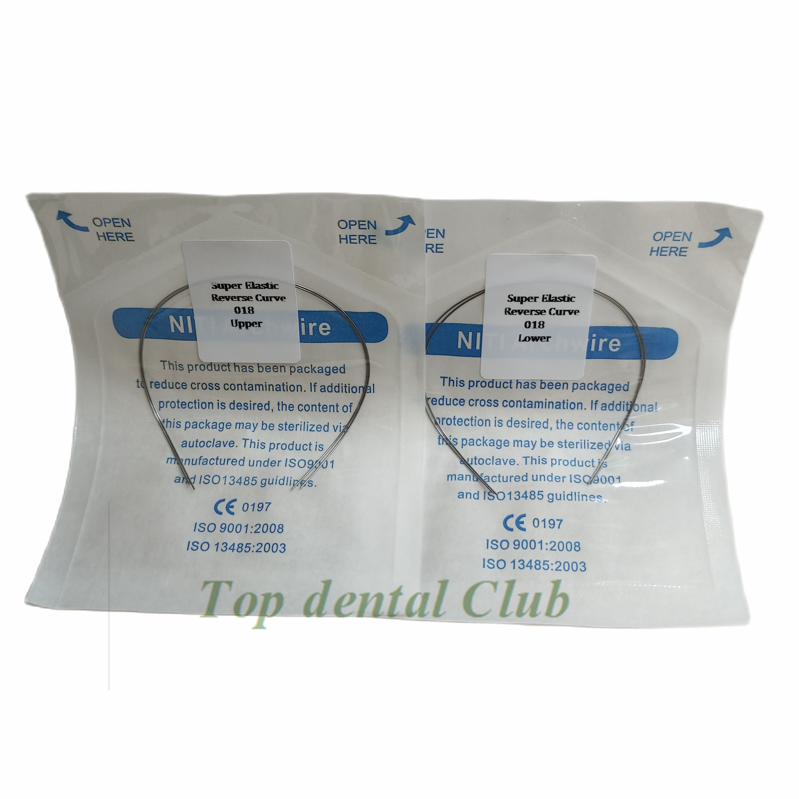 10Packs Dental Orthodontic Arch Wire Reverse Curve Round Niti Super Elastic