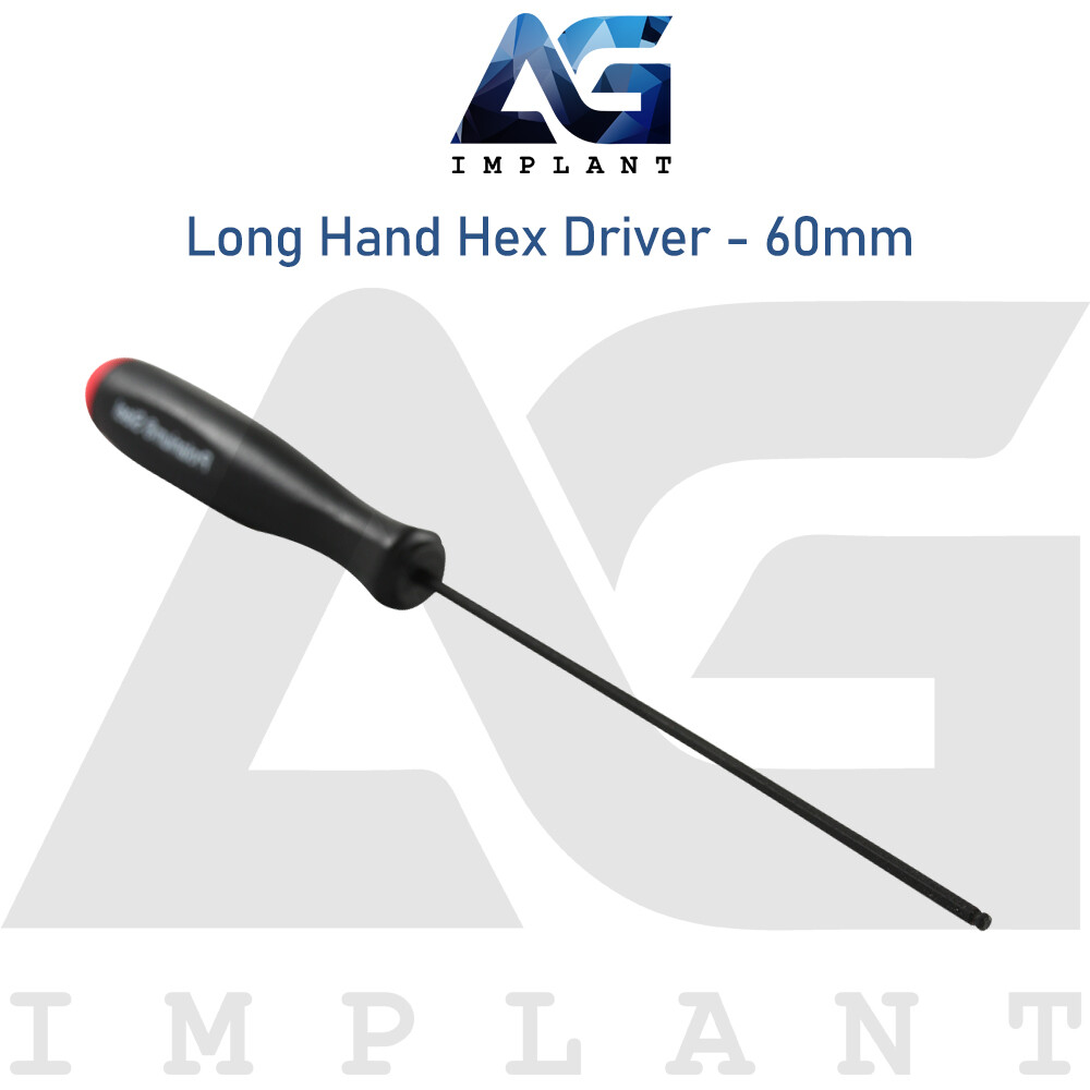 60mm Long Hand Hex Driver 1.25mm Manual Screwdriver Abutment Tool Dental