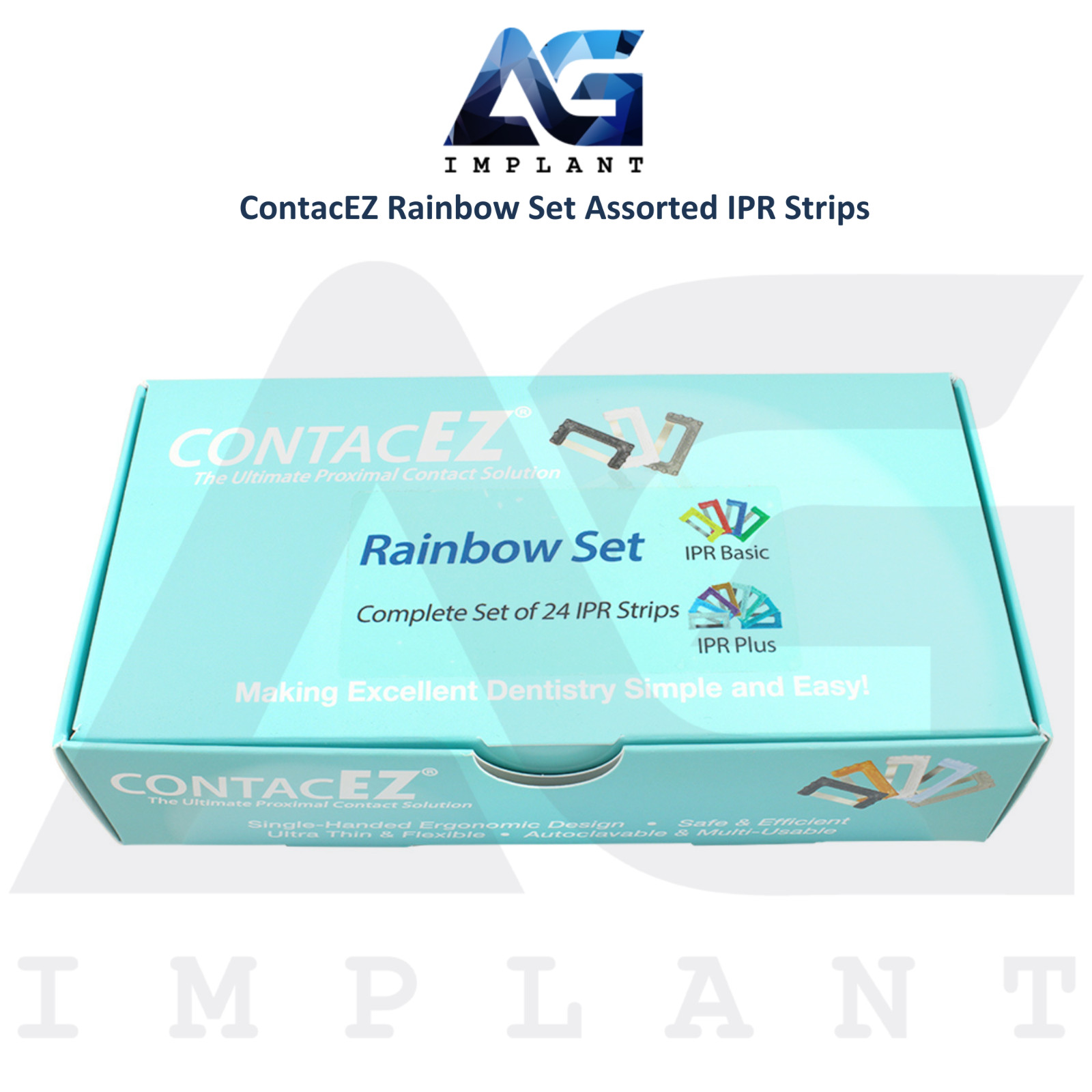 Rainbow Set Assorted Flexible Diamond IPR Strips Enamel Stripping Dental Lab