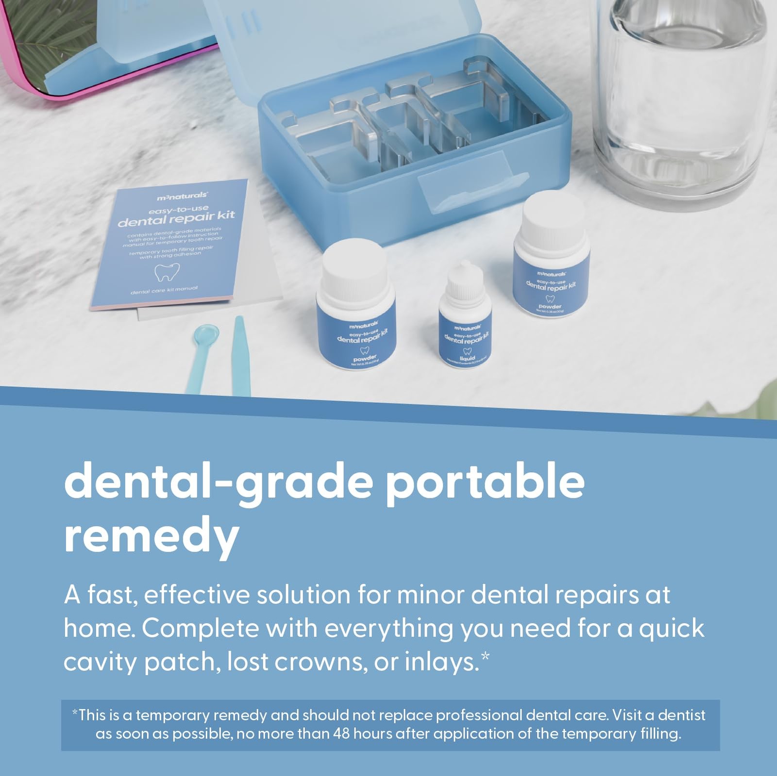 Dental Tooth Repair Kit, Dental-Grade Materials, Temporary Filling Composite …