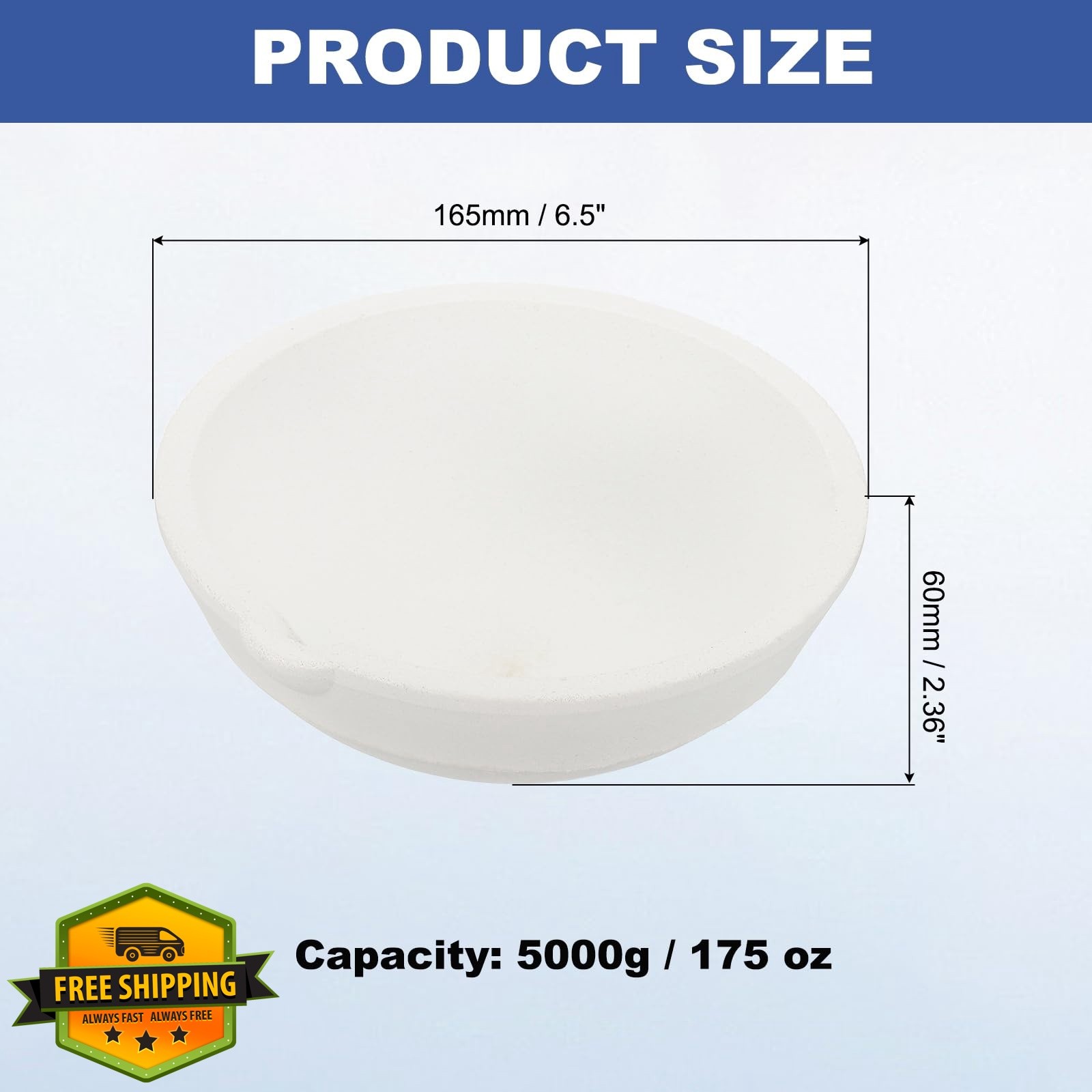 HARFINGTON 2pc 5000g ceramic crucible