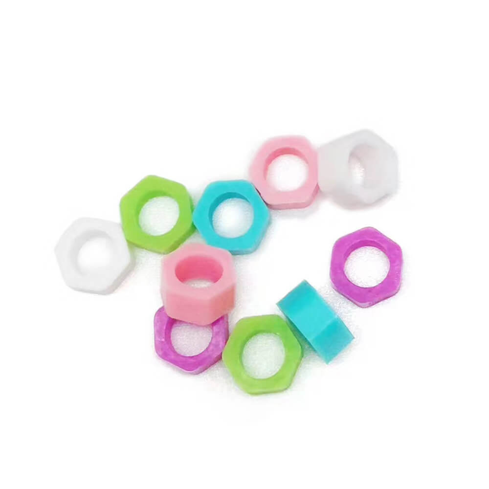 1 Box 100pcs Dental Instrument Code Ring Plain Color Small Sizes 5 colors