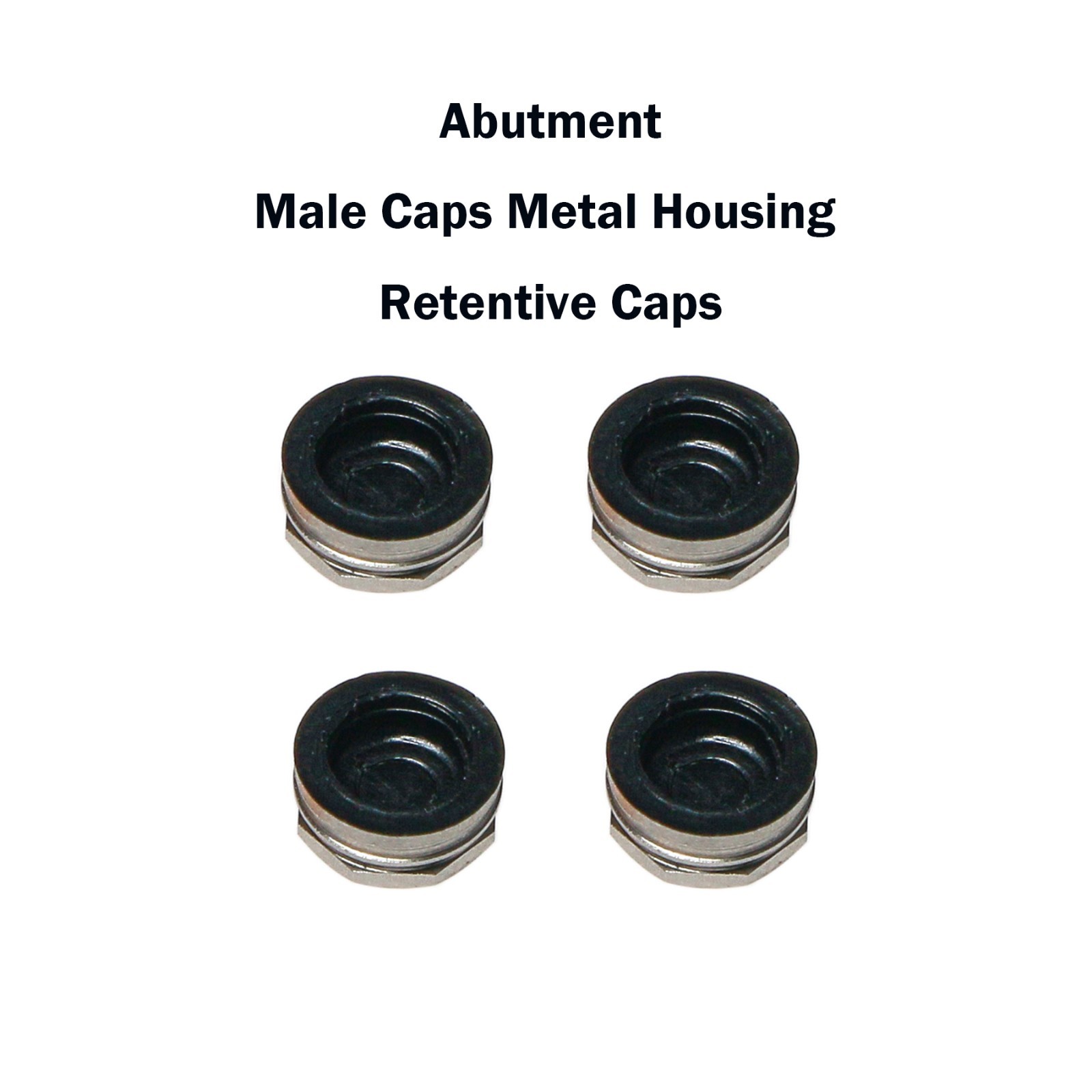 US Dental Overdenture Locator Abutment Retention Male Cap Processing Inserts Set