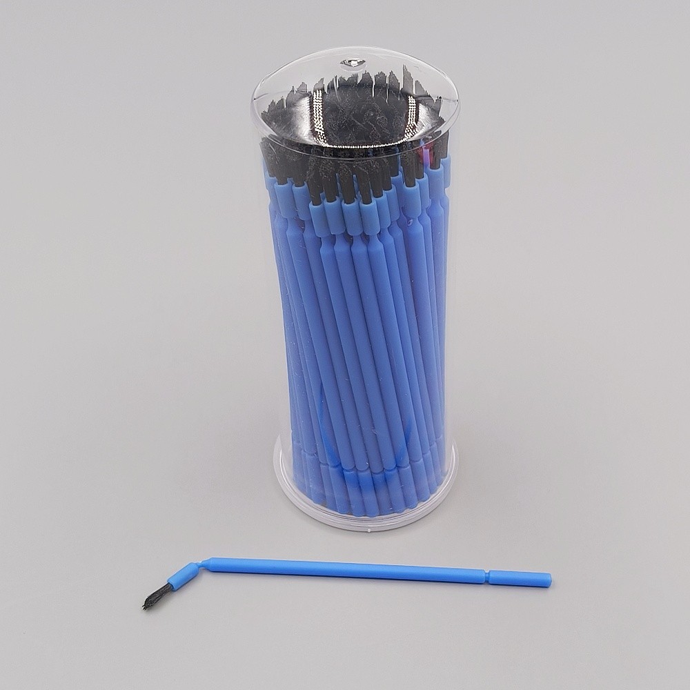 100/ Applicator Micro Brush Taper-cut Single Ended Regular Point Black Bristles