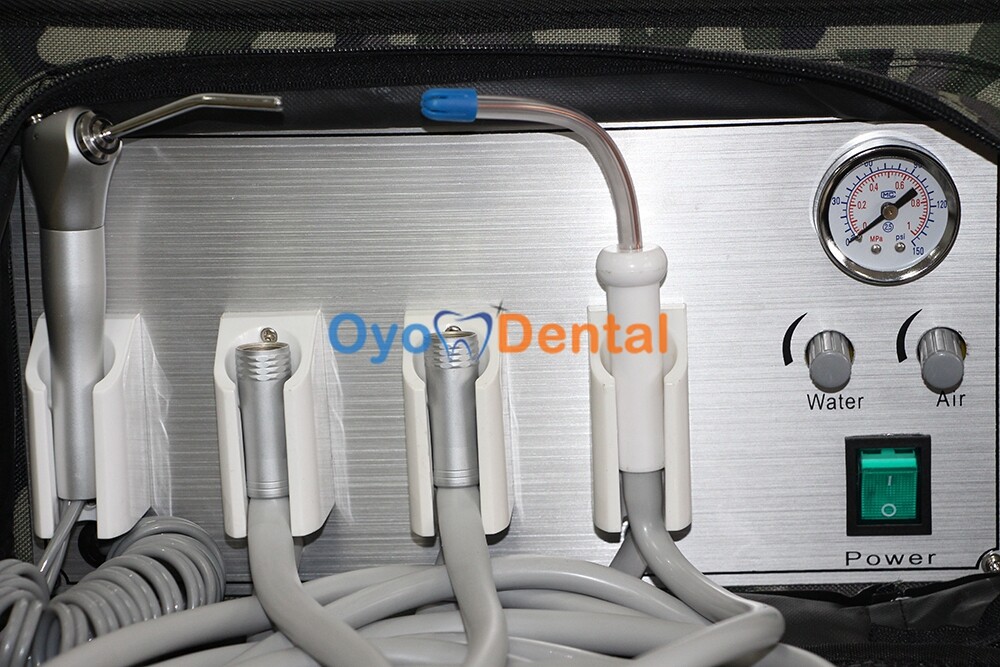 Upgraded BEST Portable Dental Unit Mobile Dental Backpack Bag+Handpiece Kit 2/4H