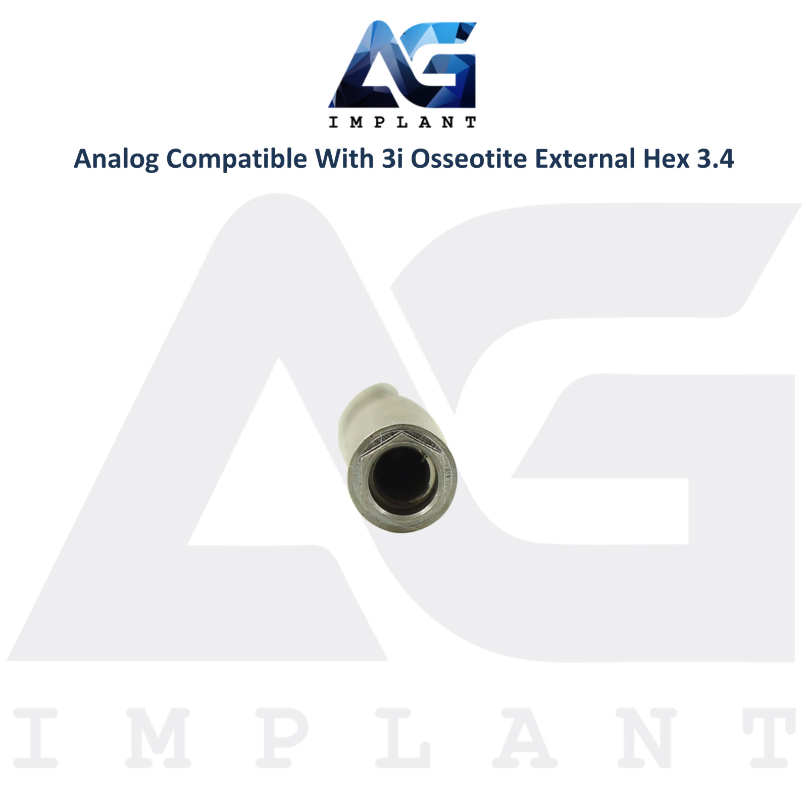 10 Fixture Analog Compatible with 3i Osseotite External Hex Ø3.4mm Dental Lab