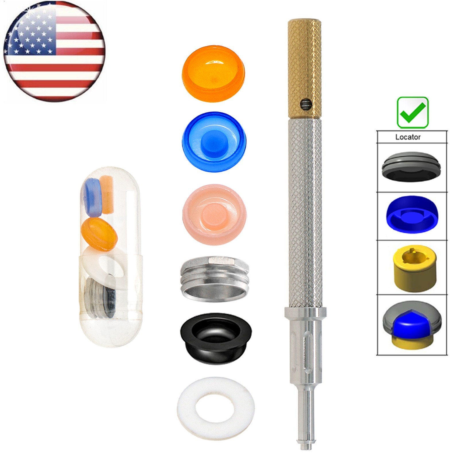 US Dental Overdenture Locator Core Tool Strong Retention Cap For Implant Inserts