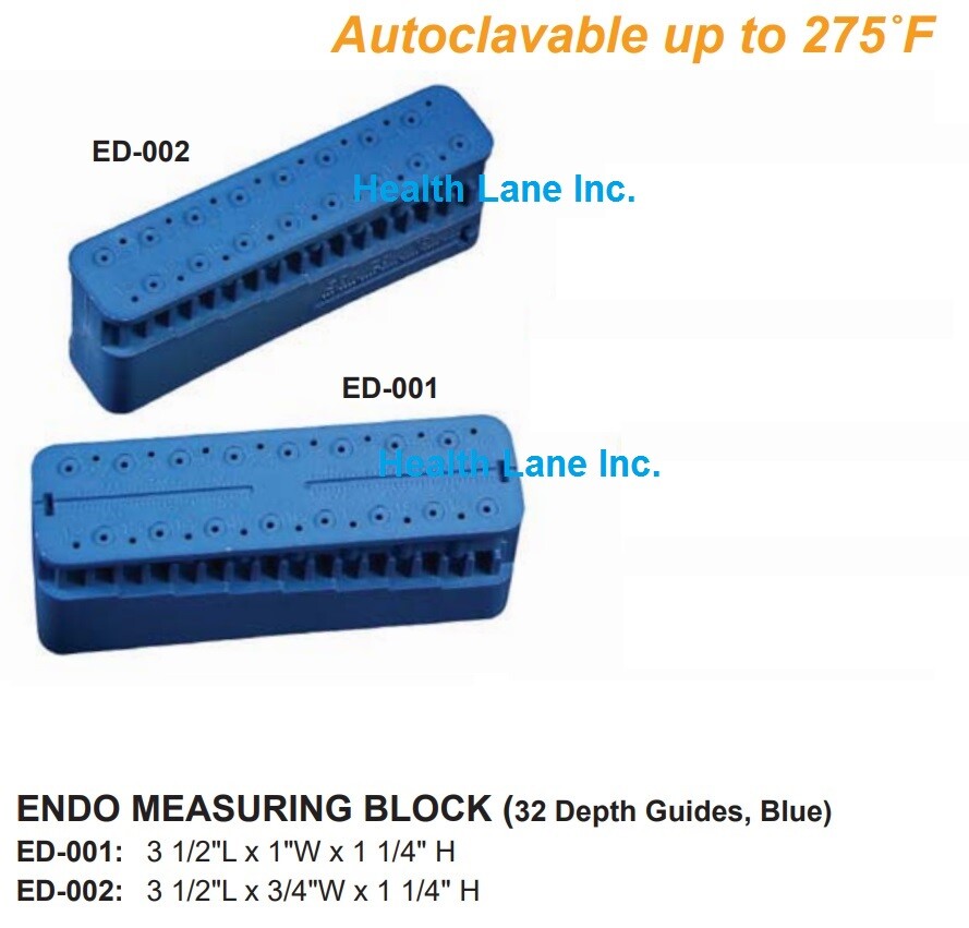 Plasdent Dental Endodontic Measuring Block 32 Depth Guides Select Model
