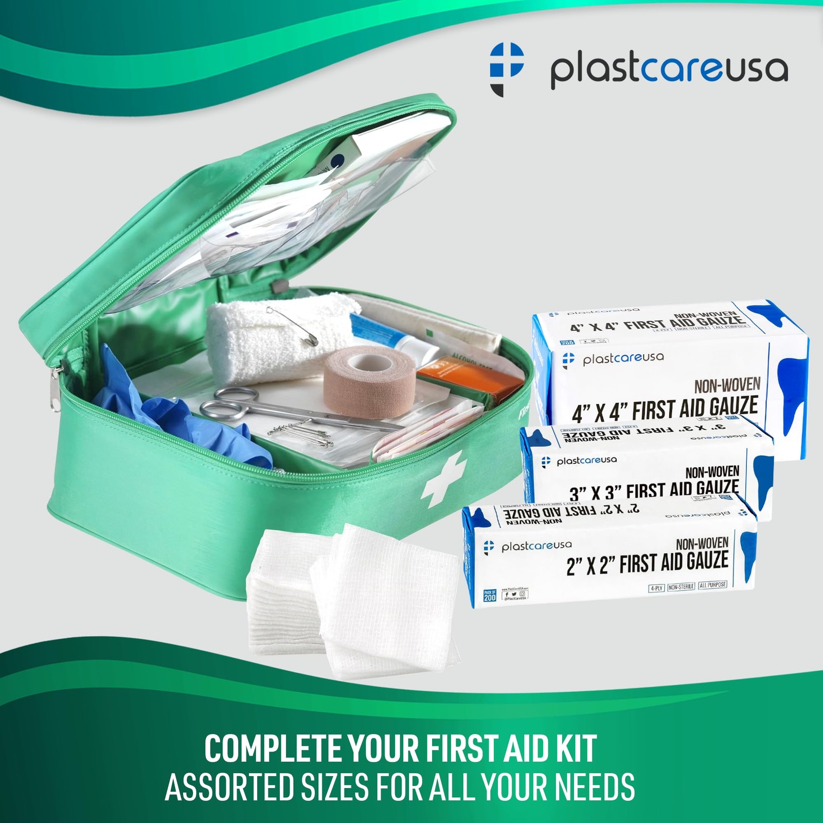 600 Pack Assorted Medical Gauze Pads Sizes: 2×2, 3×3, 4×4 Inch