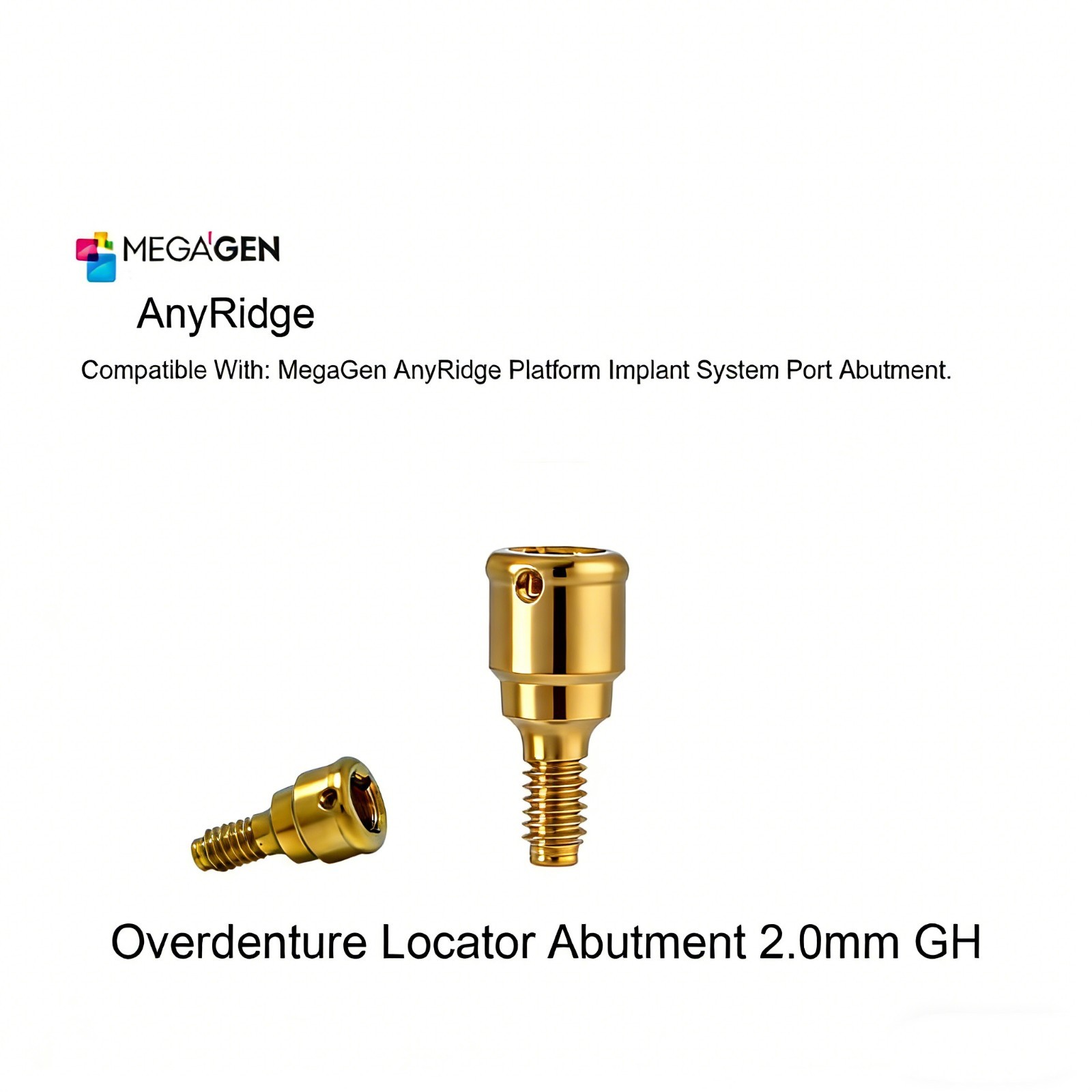 Overdenture Abutment Removable Anchor for MEGAGEN AnyRidge All Platform 1-7.0 GH