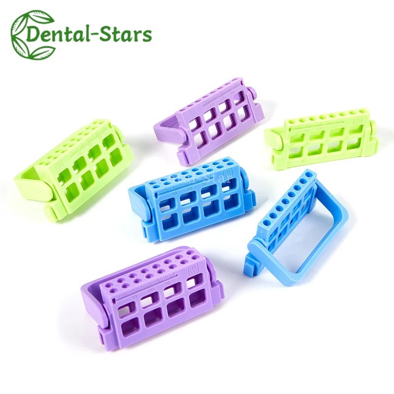 8/16 Holes Dental Bur Endo Files Block Holder Stand Autoclave Disinfection Box