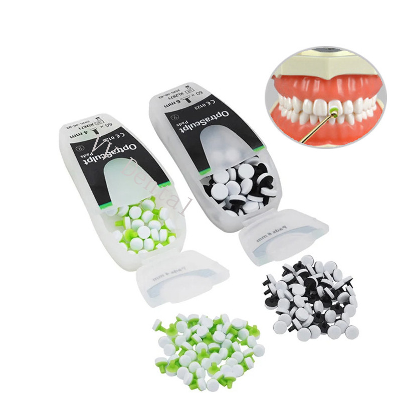 60pcs 4mm/6mm Oral Optrasculpt Pad Composite Resin Filling Spatula for Mixing