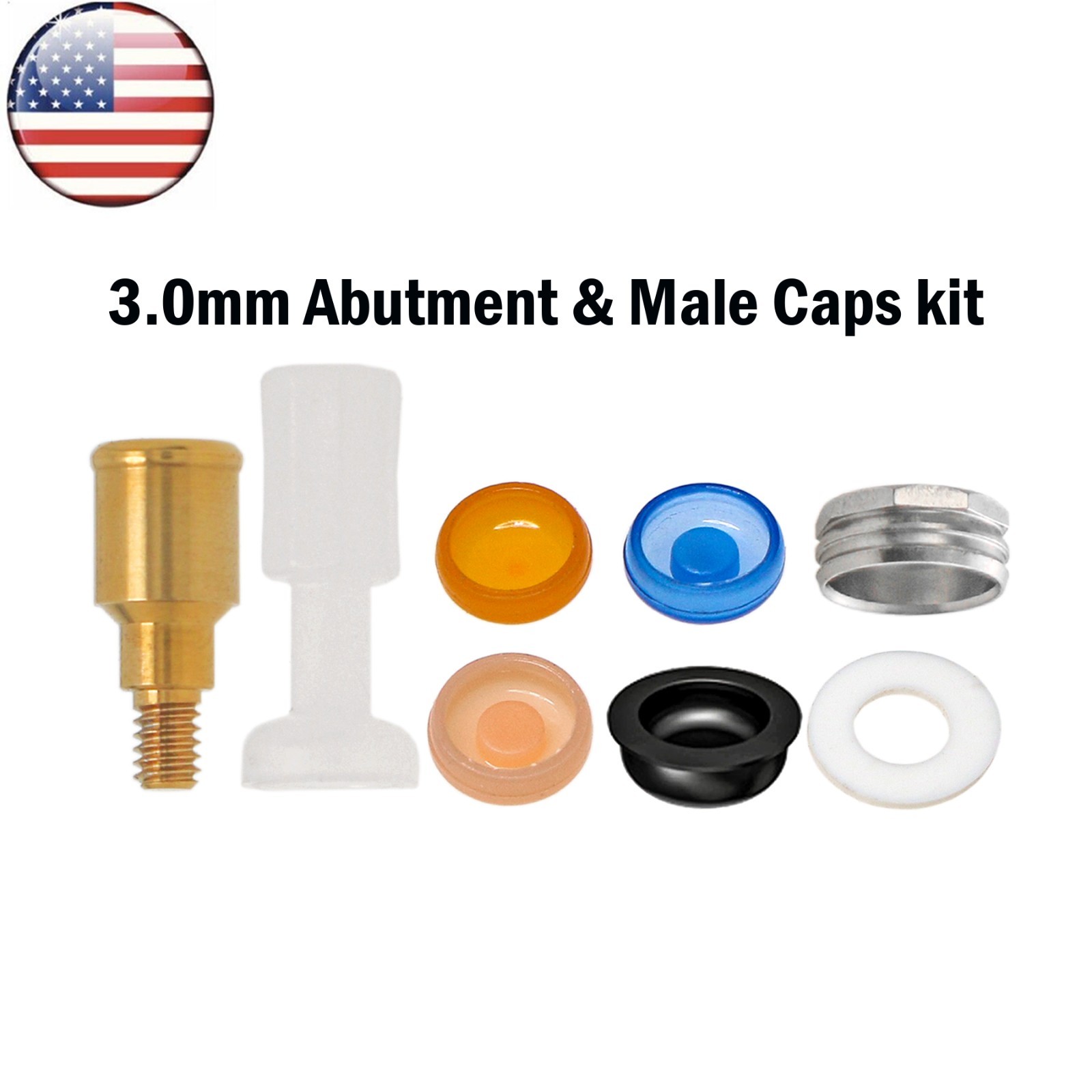 US for Zimmer Dental Locator Abutment Tapered Screw-Vent TSV Ø3.5/4.5mm Platform