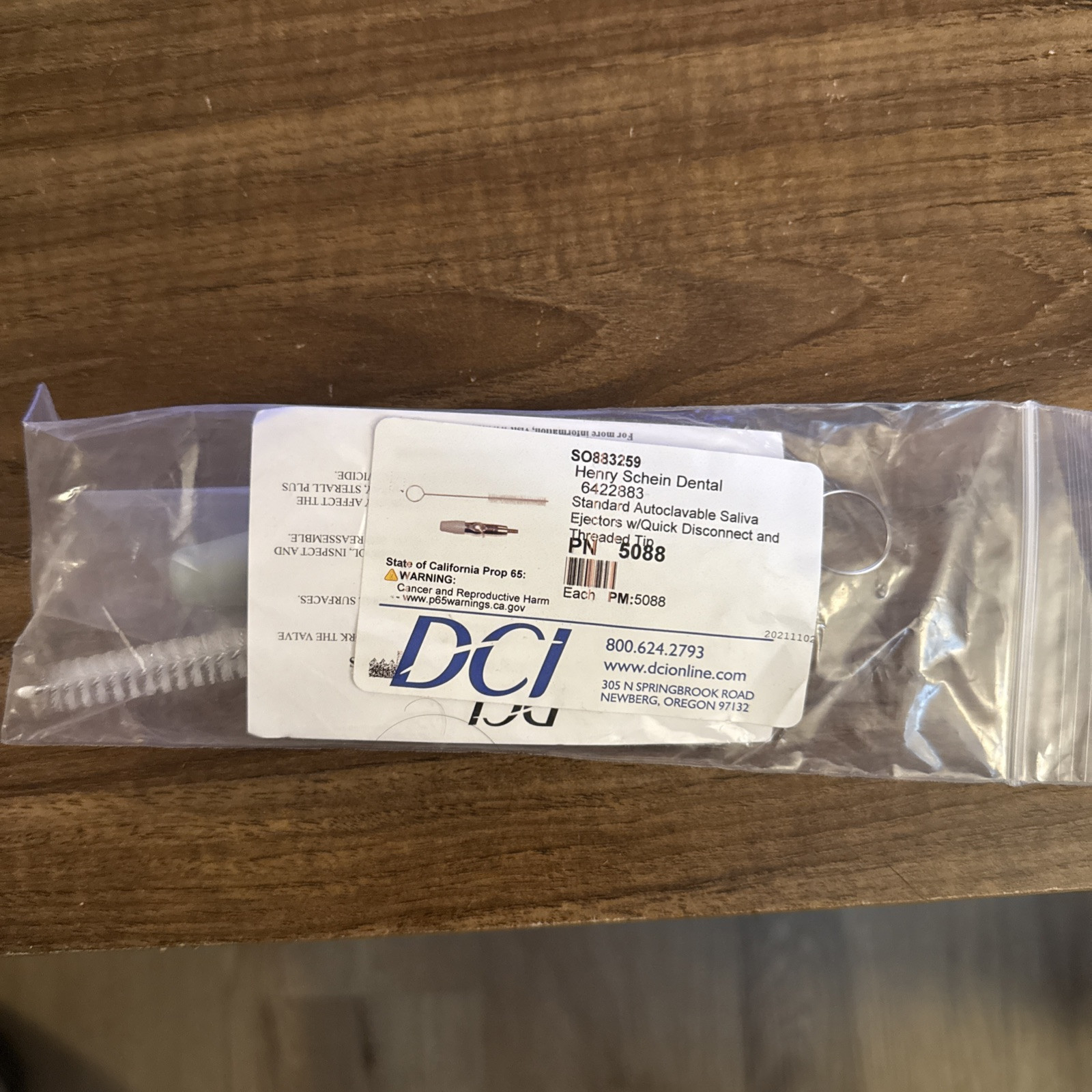Henry Schein DCI Standard Autoclavable Saliva Ejectors W/ Quick Disconnect & Tip