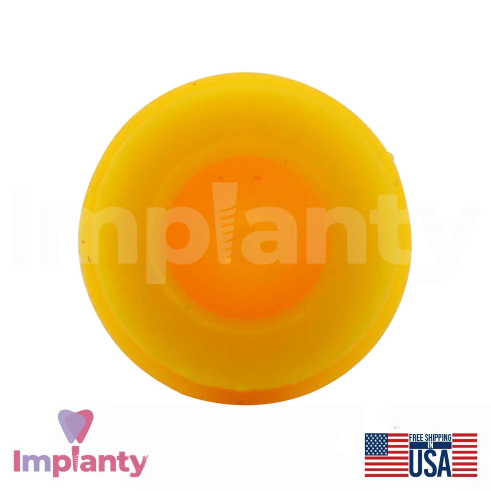 10x Dental Extra Soft Silicone Micro Size Yellow Caps For Ball Attachment 450g