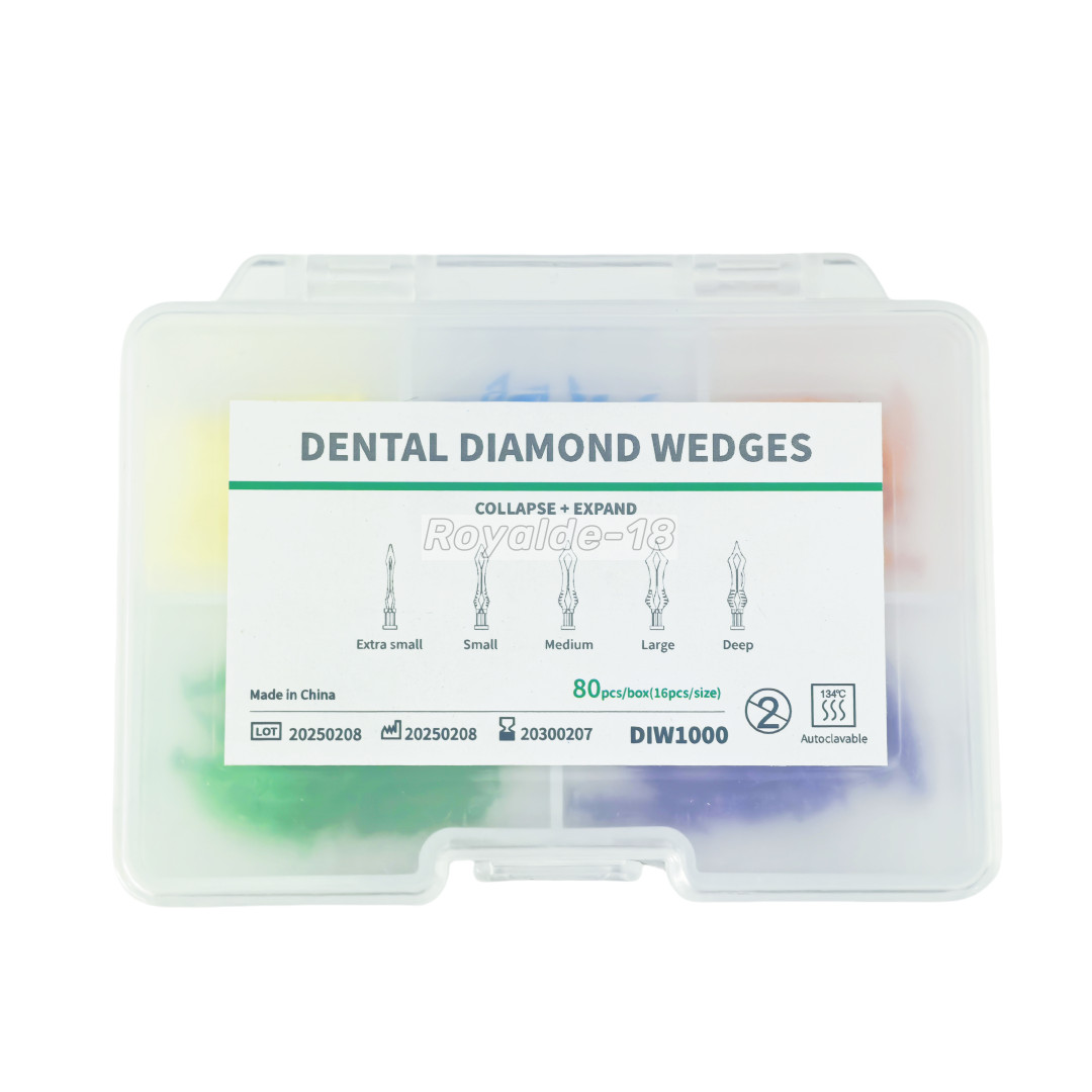 80PCS Dental Diamond Wedges Collapse Expand Plastic Tooth Gap Sectional Matrix